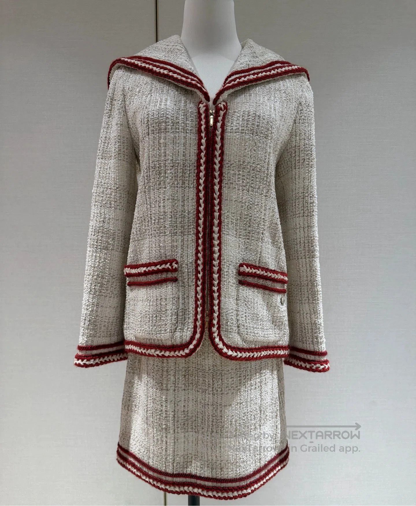 Chanel Chanel 18A Tweed Sailor Skirt. Size US 38 / EU 54 - 1 Thumbnail