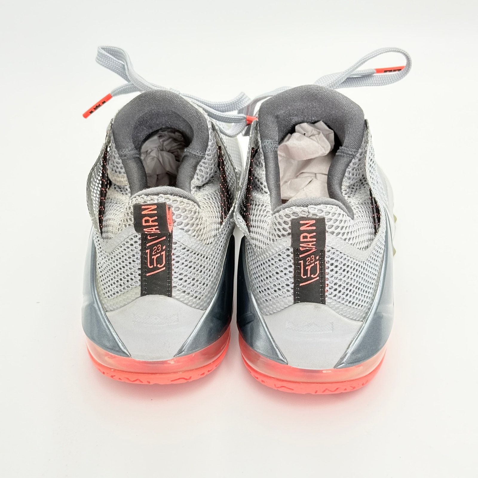 Nike Nike LeBron 12 Low Wolf Grey Hot Lava - Size 9 Size US 9 / EU 42 - 3 Thumbnail