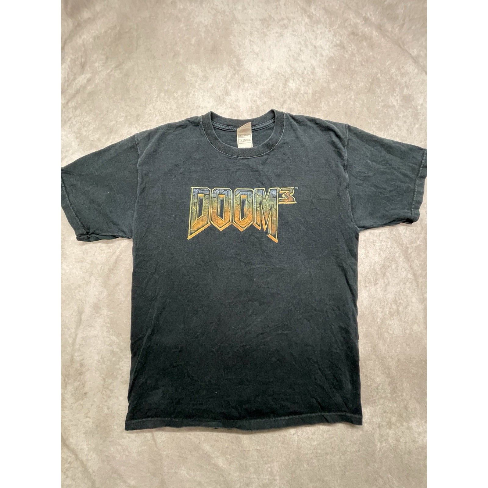 Fruit Of The Loom Vtg 2004 DOOM 3 id Software Promo T-Shirt Black