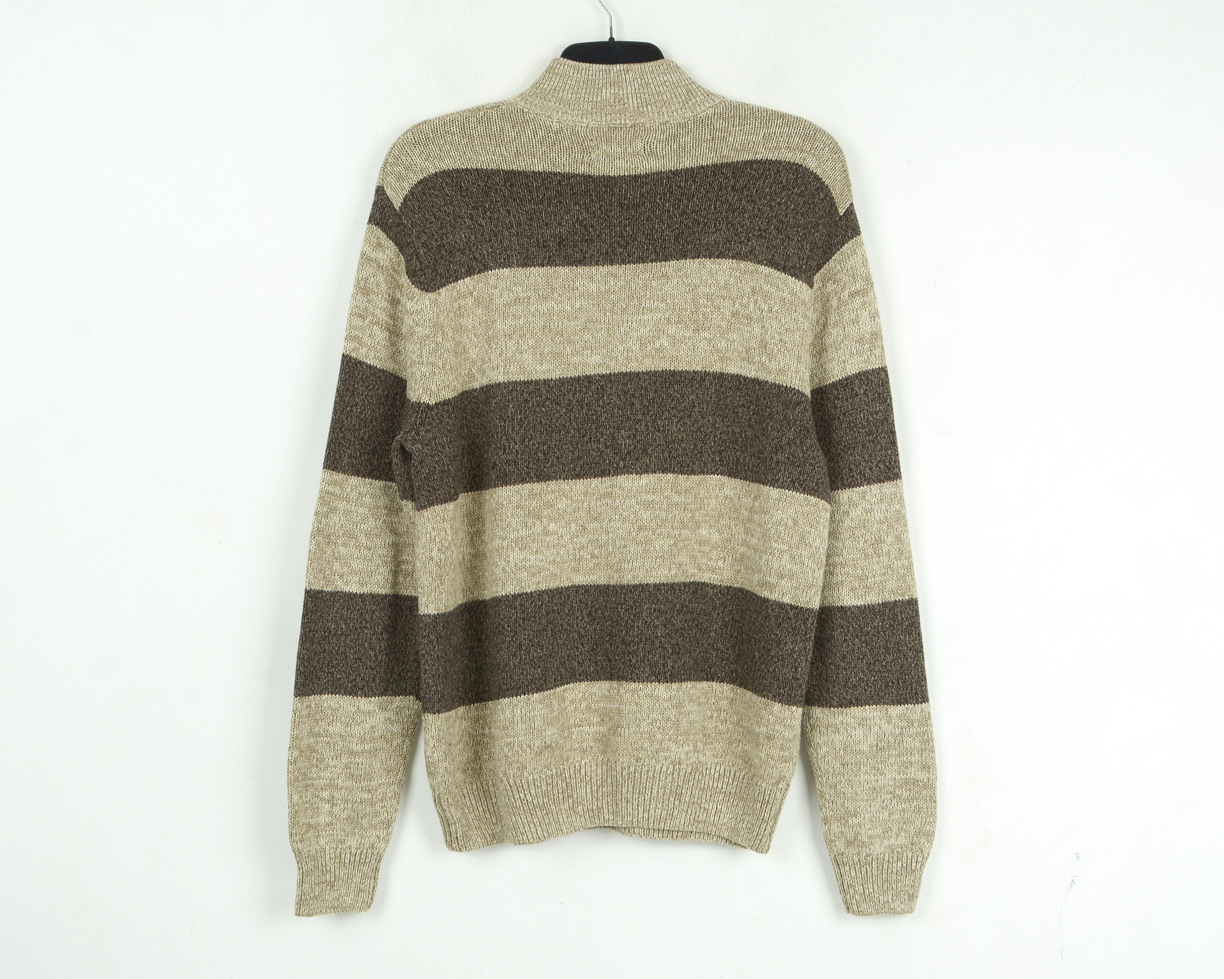 Other CHAPS L Sweater Jumper Striped Pullover Quarter Zip Knit Top Size US L / EU 52-54 / 3 - 4 Thumbnail