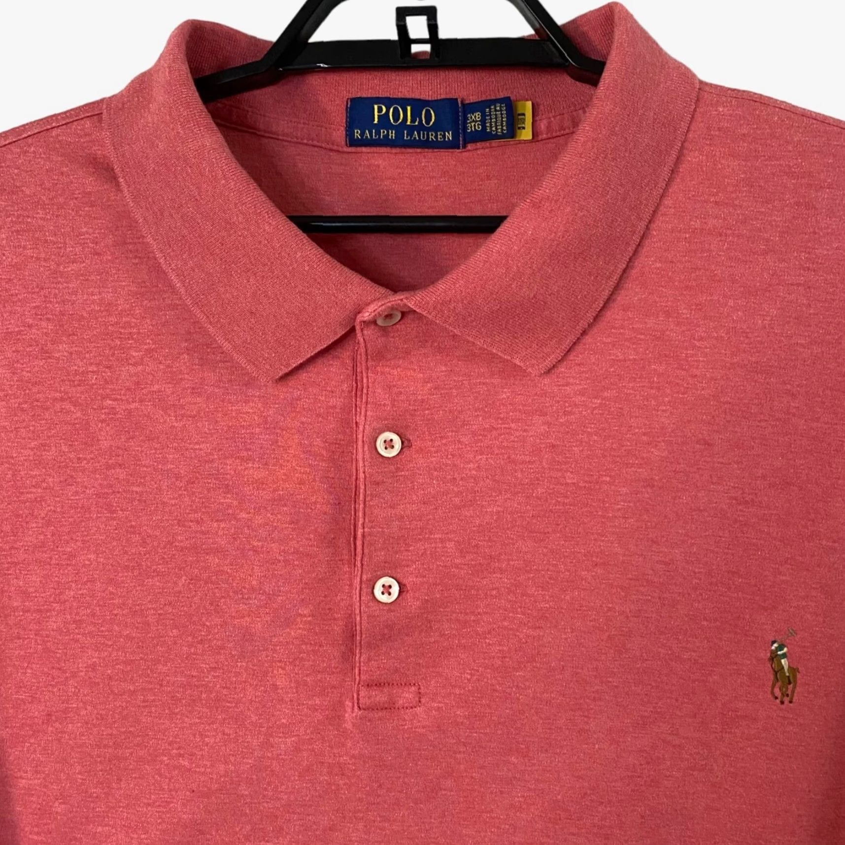 Ralph Lauren VINTAGE Polo Ralph Lauren Big & Tall Soft Cotton Polo Shirt Light Red Mens Size 3XB Size US XXL / EU 58 / 5 - 5 Thumbnail