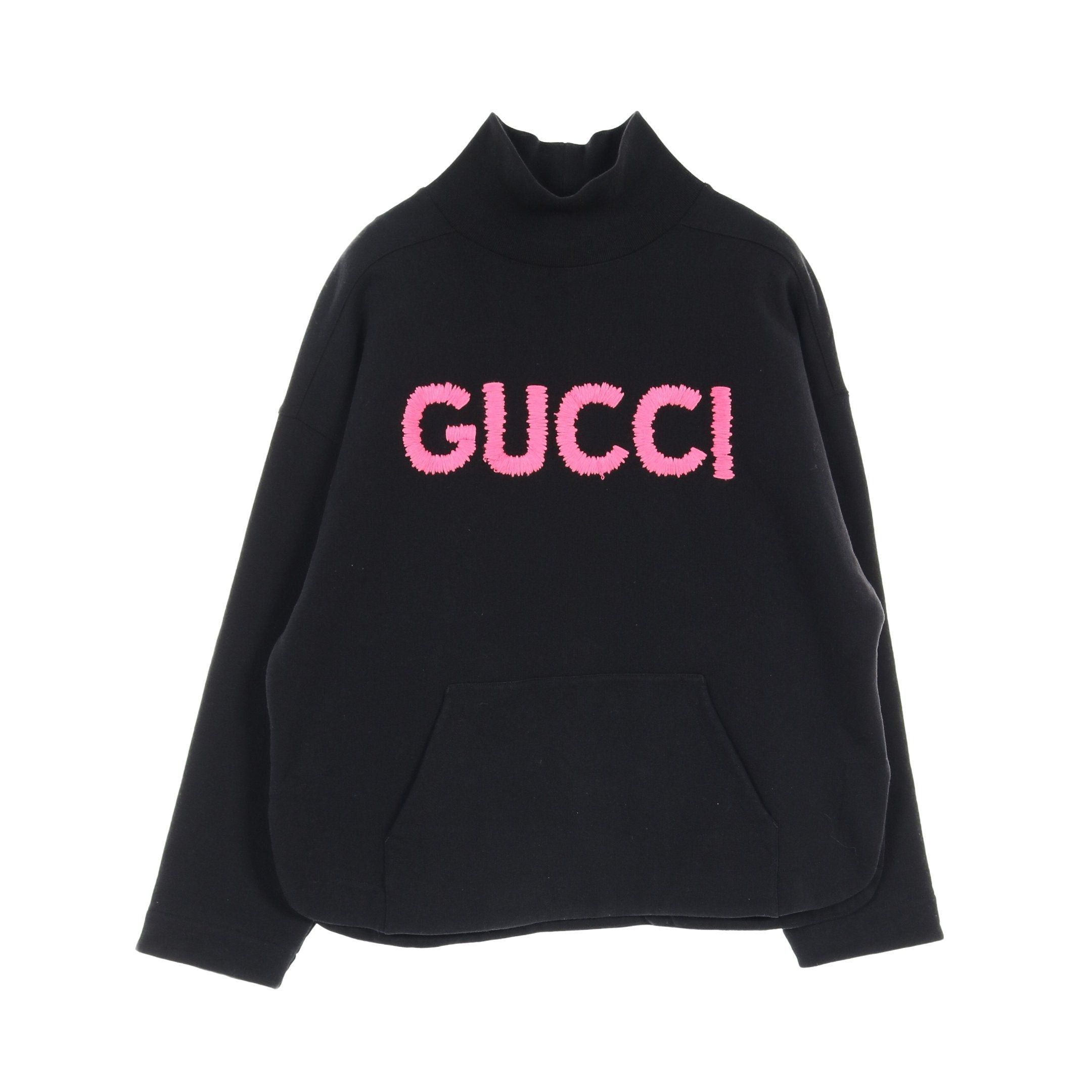 Gucci Gucci Sweatshirt Turtleneck Logo Embroidery Cotton Black Size ONE SIZE - 1 Thumbnail