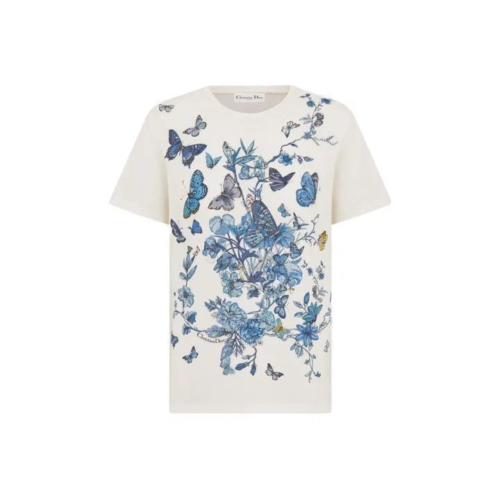 Dior Butterfly Print Round Neck T-shirt 0079-2507