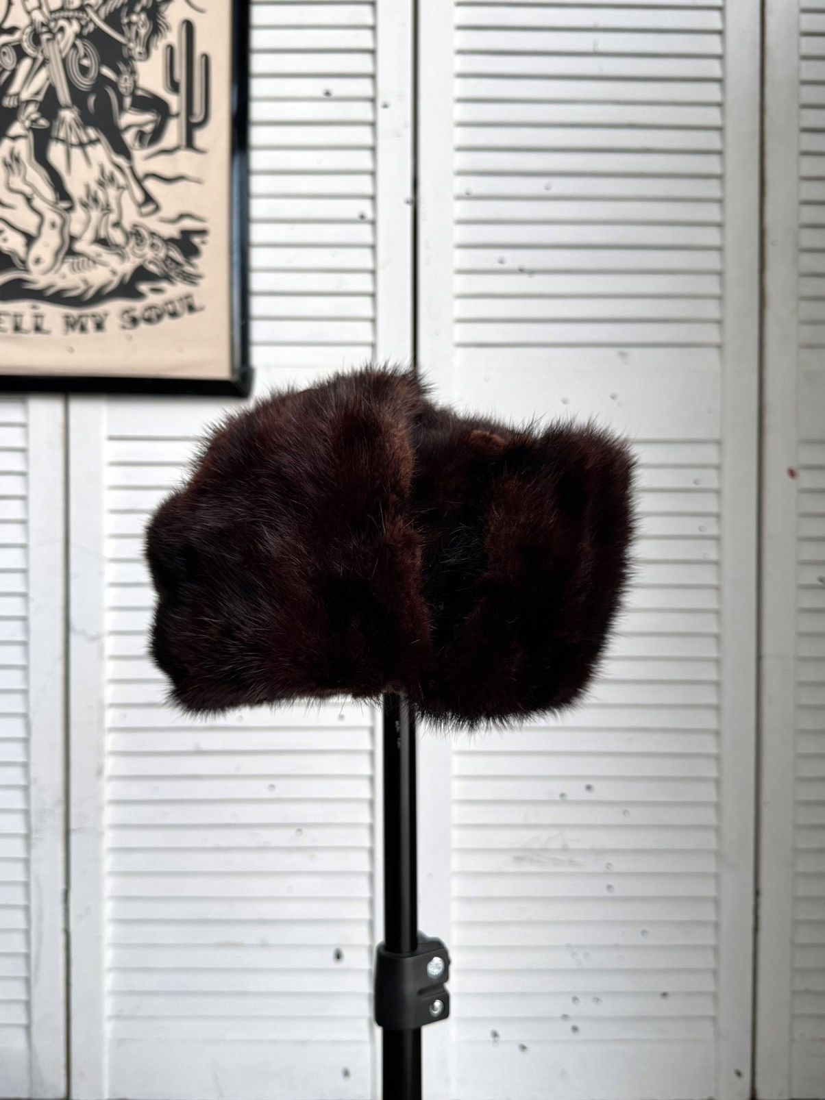 Vintage Vintage 1970s Burgundy Mink Fur Ushanka Trapper Hat Sheen Size ONE SIZE - 8 Thumbnail