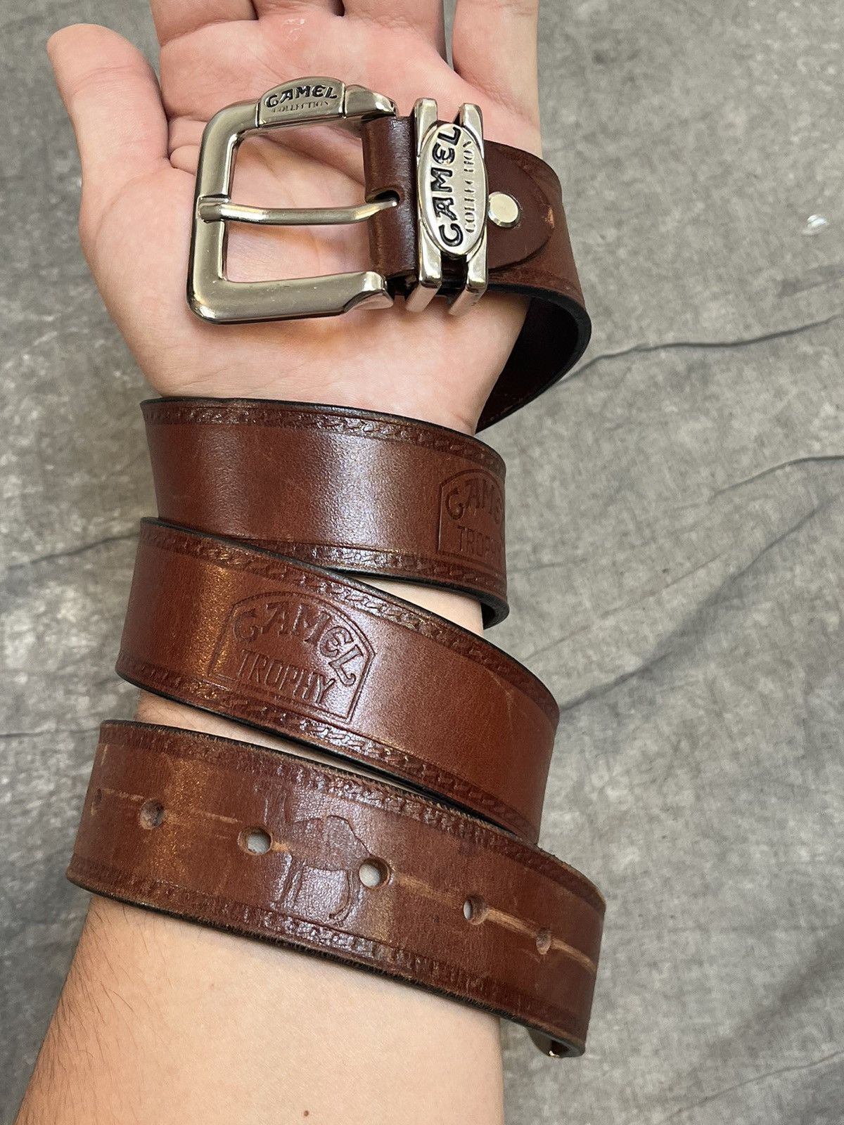 [Margesherwood] / ☆ VINTAGE LEATHER BELT / camel BELT - MARGESHERWOOD