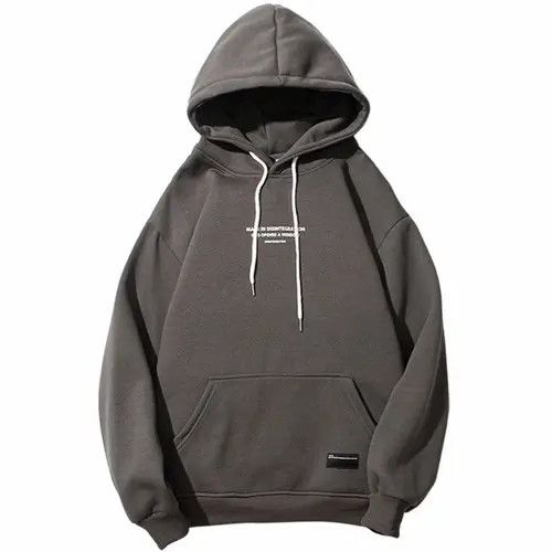 VIBE Vintage Angels Grey Hoodie Sweatshirt Pullover Jersey Jumper Size US L / EU 52-54 / 3 - 2 Thumbnail