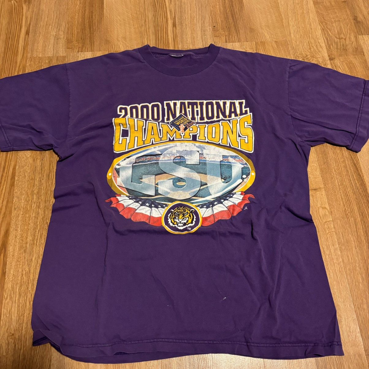 MLB × Vintage Vintage LSU Championship Tee Size US XL / EU 56 / 4 - 1 Thumbnail