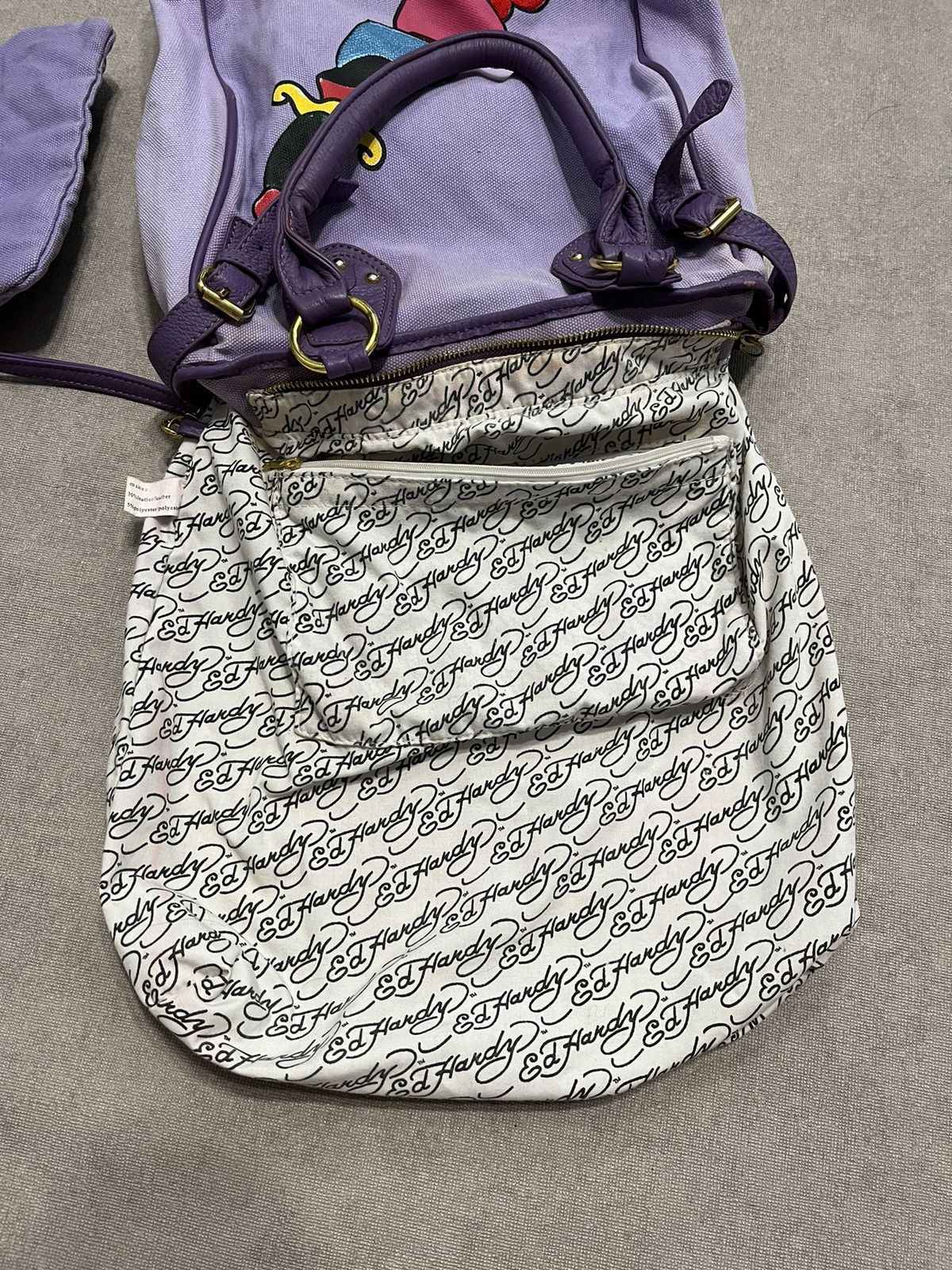 Ed Hardy Don ed hardy Womens Bag Large Handle Leather Vintage Print Size ONE SIZE - 17 Thumbnail
