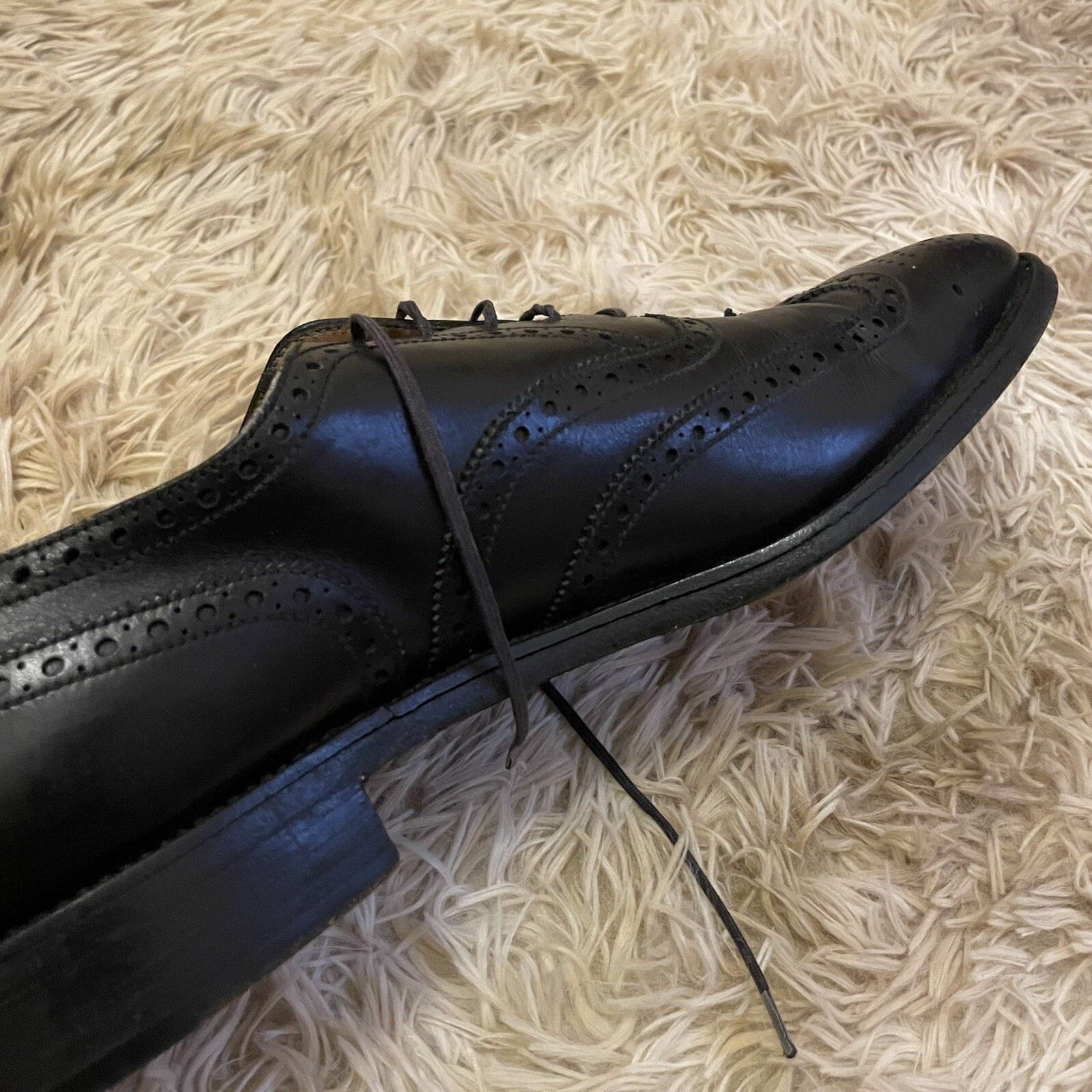 J.M. Weston JM Weston Oxfords brogues Shoes Cap Toe Black Leather Mens Size US 11 / EU 44 - 8 Thumbnail