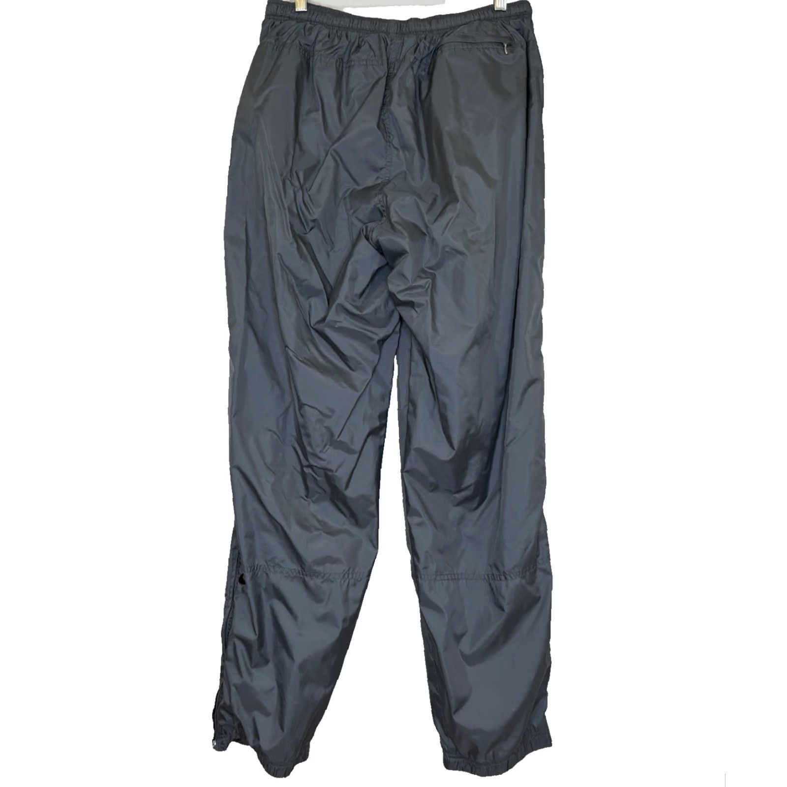Nike Nike Track Windbreaker Pants Mens XL Gray Elastic Waist Drawstring Zip Hem Lined Pockets Nylon Polyester Blend Zip Pockets Size US 36 / EU 52 - 5 Thumbnail