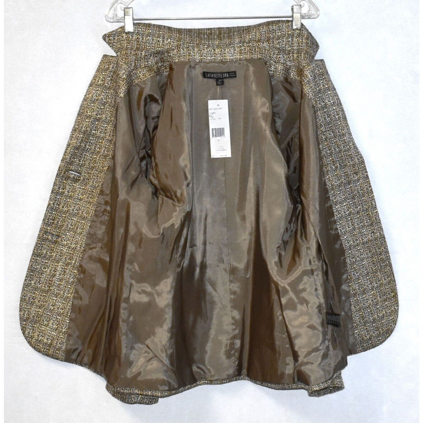 Lafayette 148 B2 NWT LAFAYETTE 148 NEW YORK Tweed Jacket Blazer Sz 10 $498 Size L / US 10 / IT 46 - 5 Thumbnail