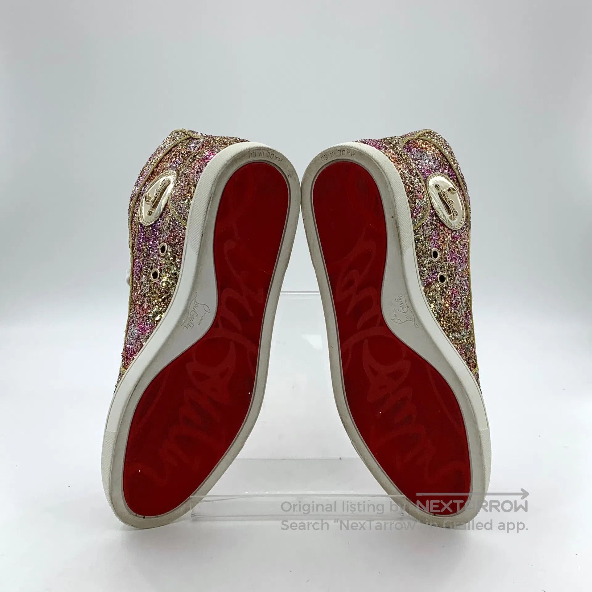 Christian Louboutin Christian Louboutin Pinkish-purple glitter sequin lace cas Size US 6.5 / EU 39-40 - 5 Thumbnail