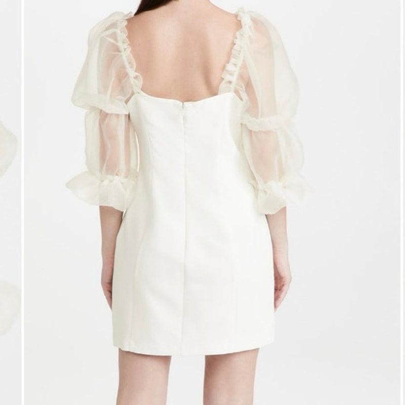 Amanda Uprichard NWT Amanda Uprichard Tia Dress White Puff Sleeve Sz S Revolv Size S / US 4 / IT 40 - 2 Thumbnail