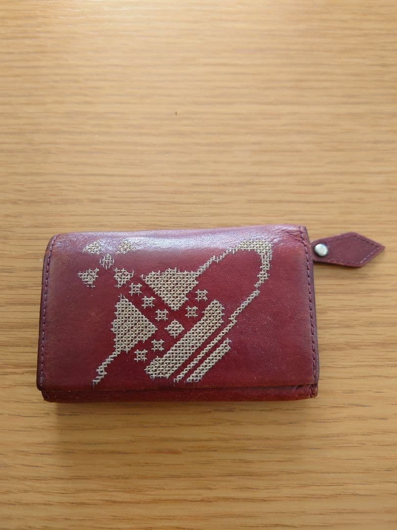 Vivienne Westwood Contrast Stitch Orb Leather Key Case Size ONE SIZE - 1 Thumbnail