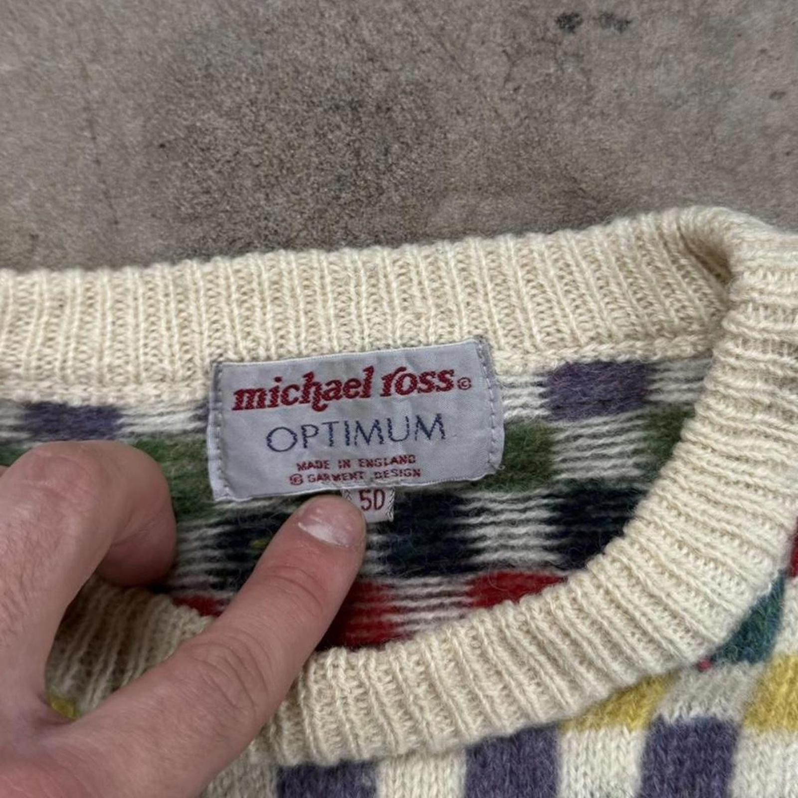 Other Mitchael Kross Knit Hand Made England Multicolored Sweater Size US XL / EU 56 / 4 - 4 Thumbnail
