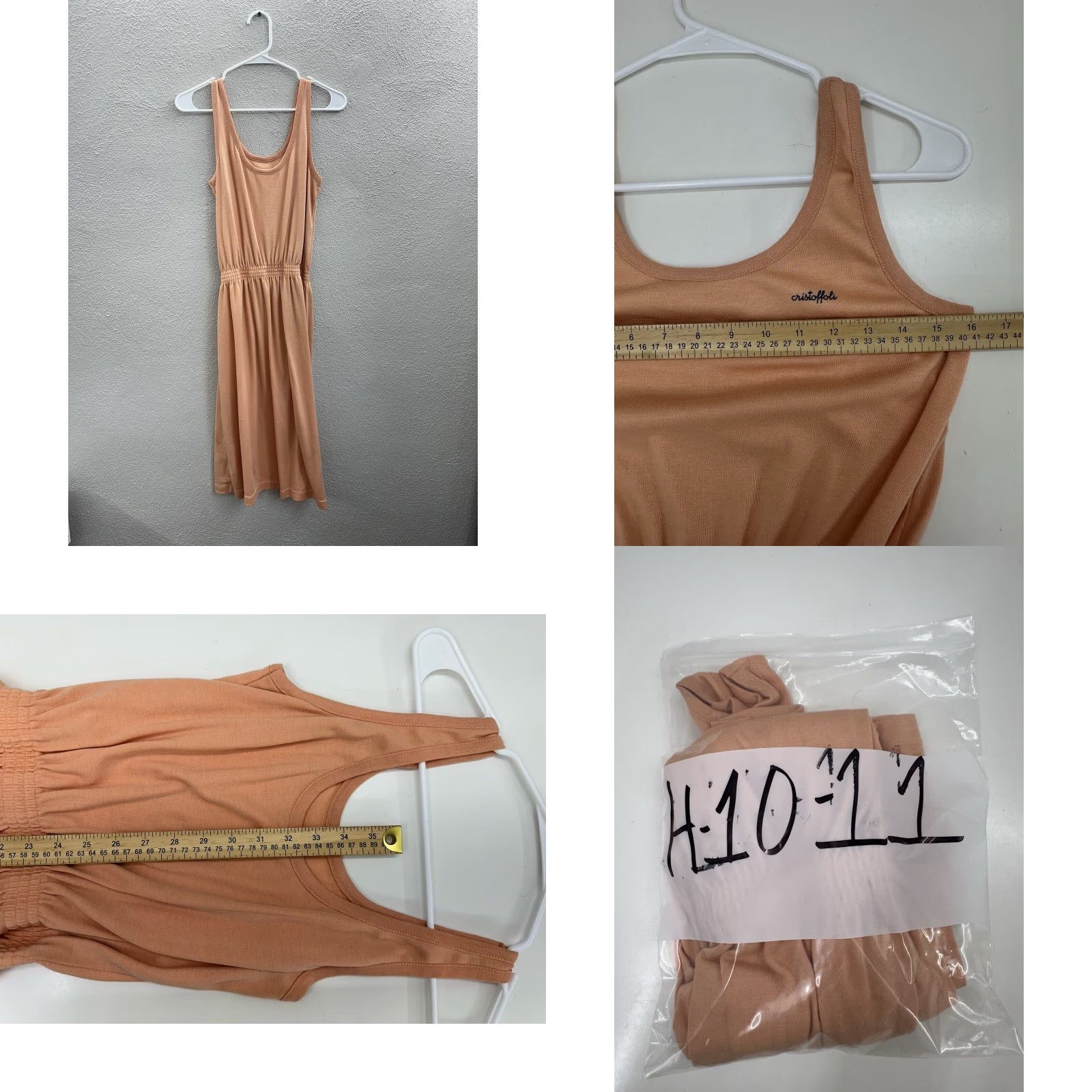 Vintage VINTAGE Womens Dress Size EUR 46 Orange Pullover Tank Dress Cristoffoli Size L / US 10 / IT 46 - 8 Thumbnail