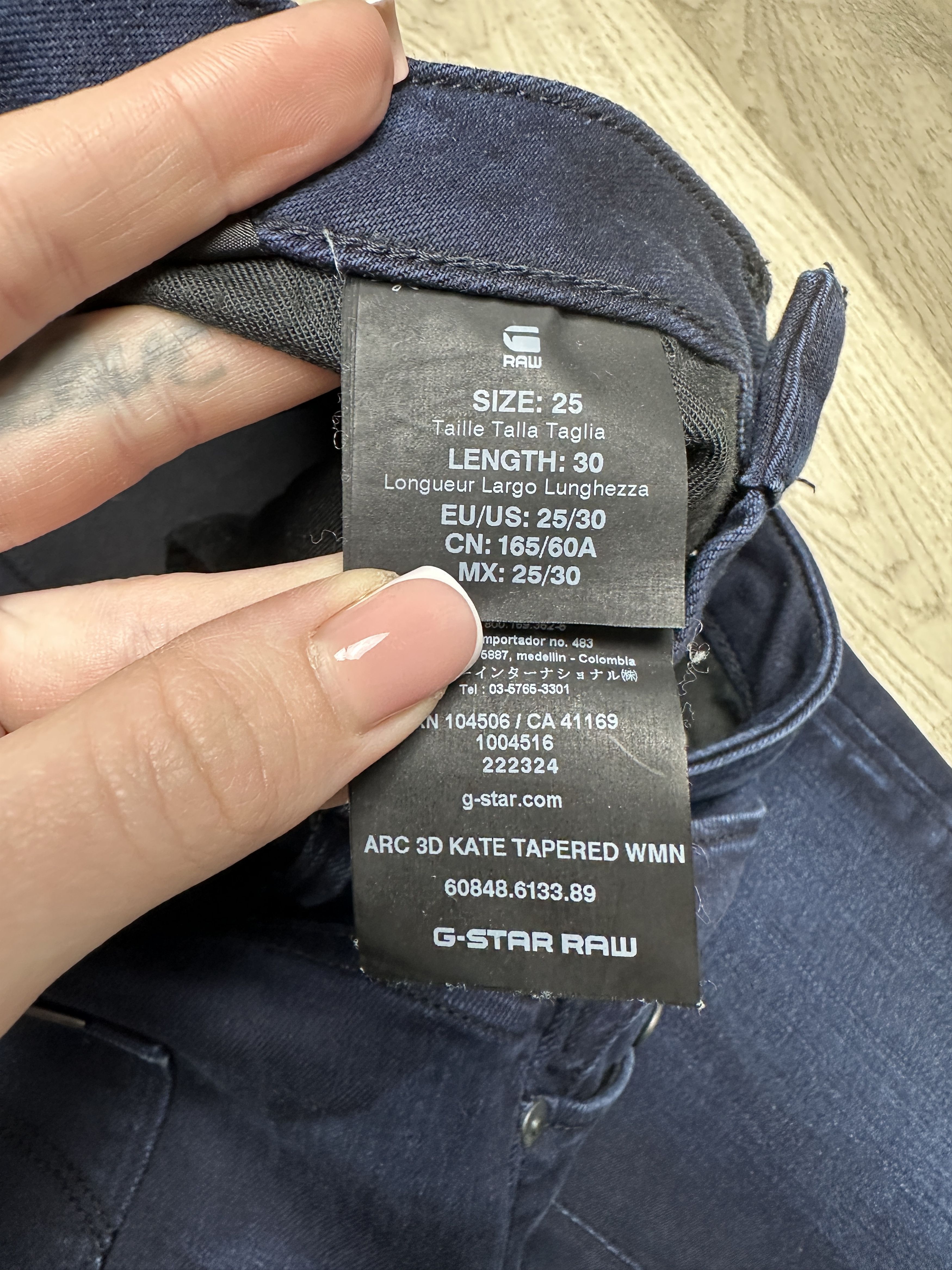 G-Star G Star Raw Womens Arc 3D Kate Tapered Denim Pants Jeans Size 25" / US 0 / IT 36 - 3 Thumbnail