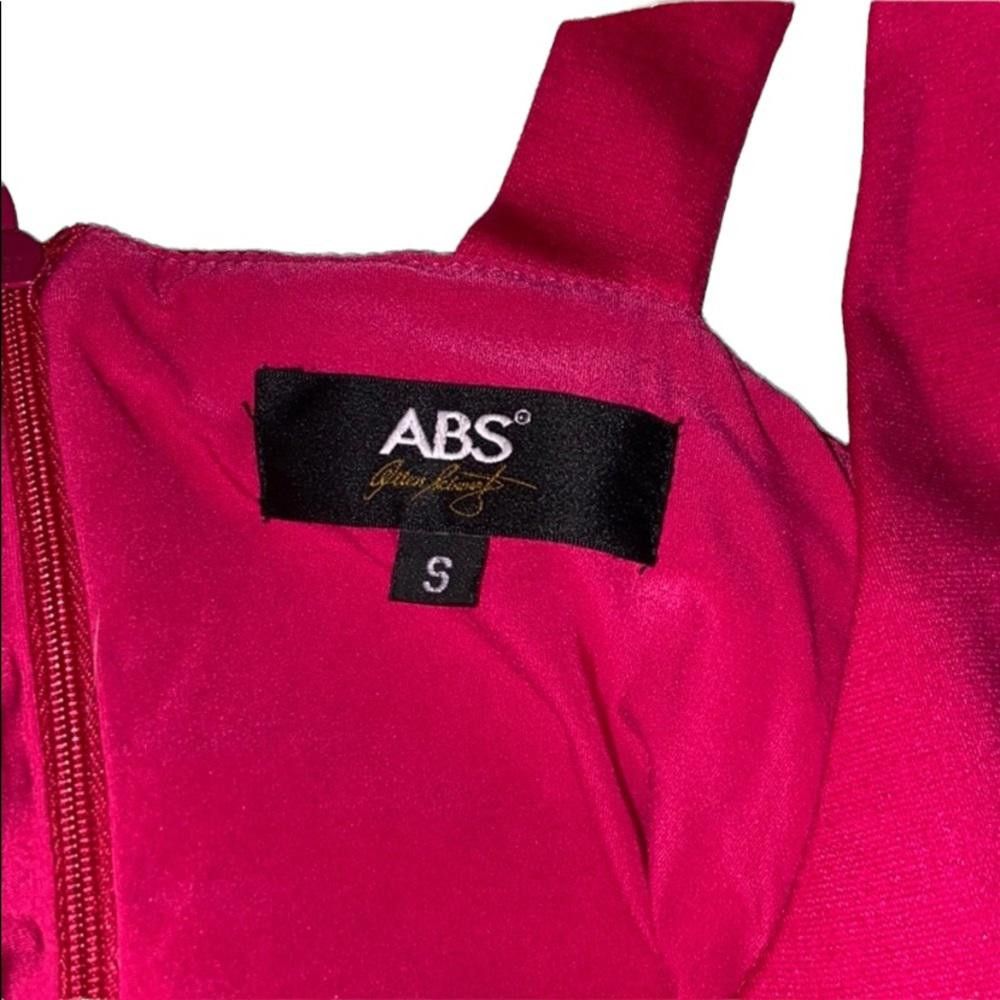 Designer ABS Allen Schwartz I Pink A-Line Flowy Dress Size S / US 4 / IT 40 - 4 Thumbnail