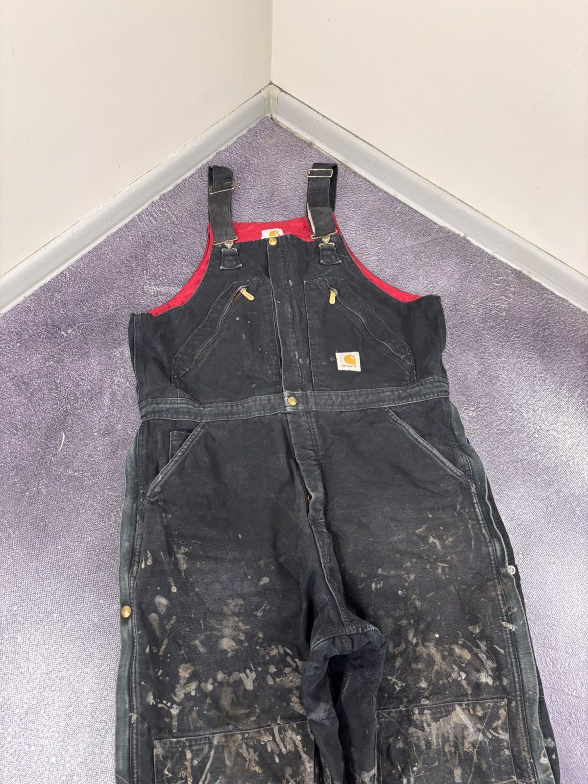 Carhartt Vintage Carhartt R38 BLK Bib Overalls Double Knee Insulated Size US 40 / EU 56 - 7 Thumbnail