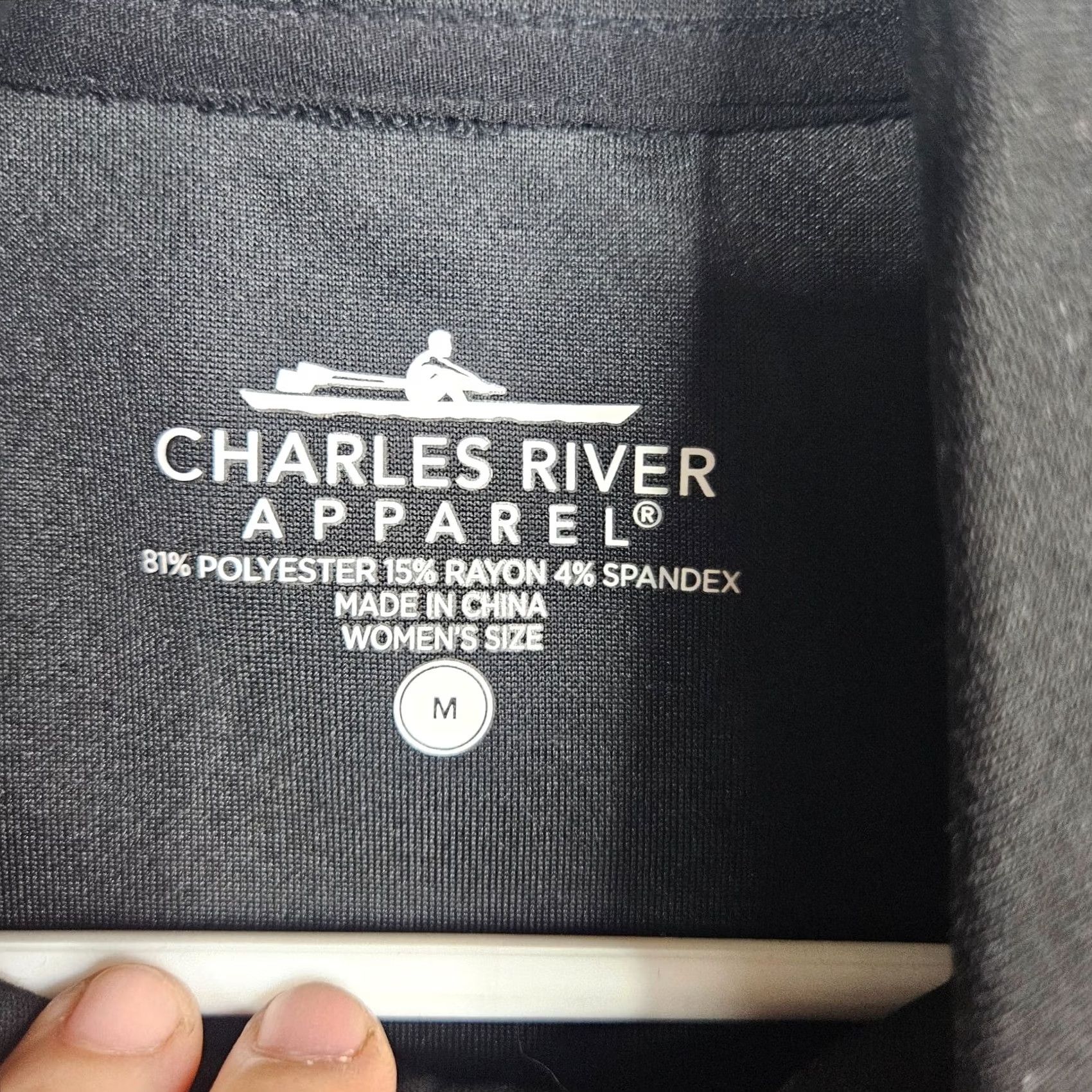 Vintage CHARLES River Apparel Women's Sweatshirt Seaport Quarter Zipper Black M Size M / US 6-8 / IT 42-44 - 2 Thumbnail