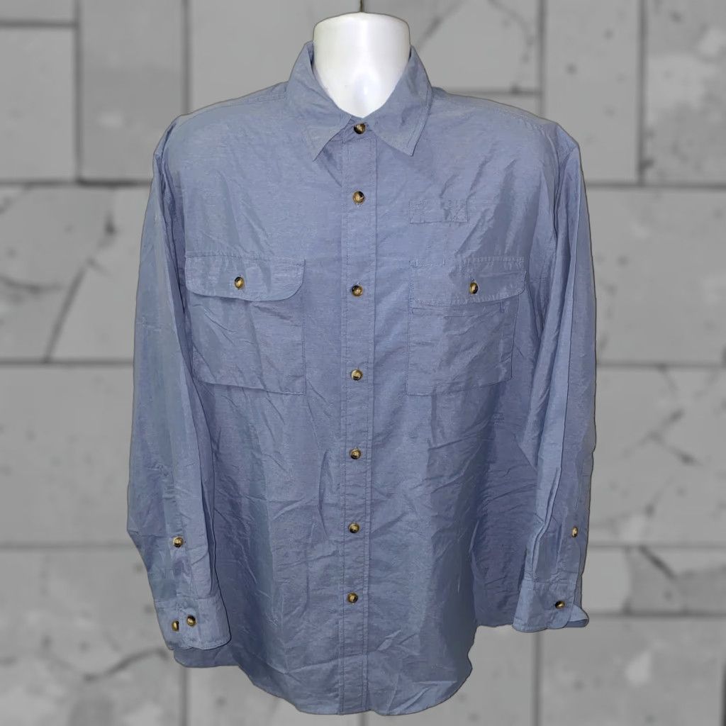 Orvis Orvis Shirt Mens Blue Long Sleeve Button-Up Collared Nylon/Polyester Fishing Shirt Size L Size US L / EU 52-54 / 3 - 1 Thumbnail