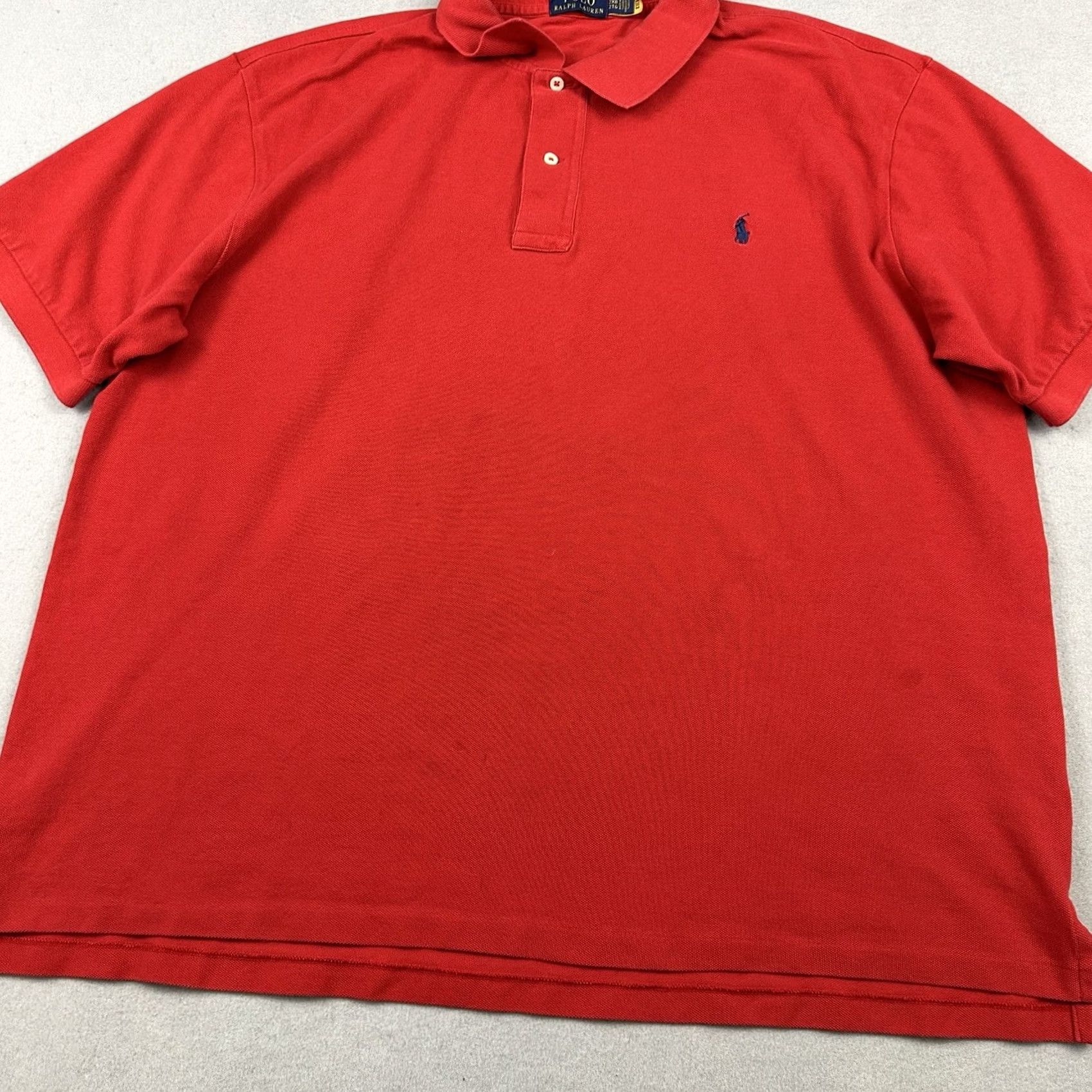 Polo Ralph Lauren Polo Ralph Lauren Polo Shirt Men 2X Big Red Solid Navy Pony Short Sleeve 2XB Size US XXL / EU 58 / 5 - 3 Thumbnail