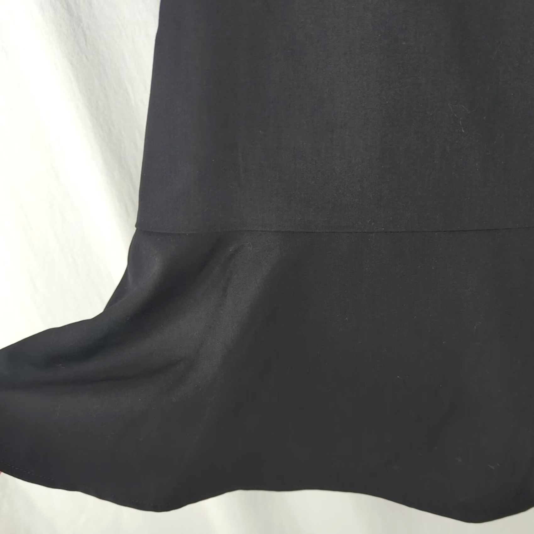 Vintage Womens Skirt Black Ruffle Bottom Size 16 Worthington Knee Length Regular Zip Office Business Womens Size 38" / US 16 / IT 52 - 2 Thumbnail