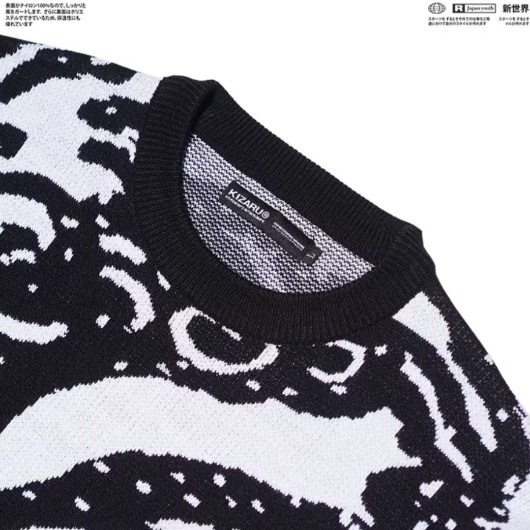 Japanese Brand Black colour kanagawa harajuku knitwear sweater Size US L / EU 52-54 / 3 - 2 Thumbnail