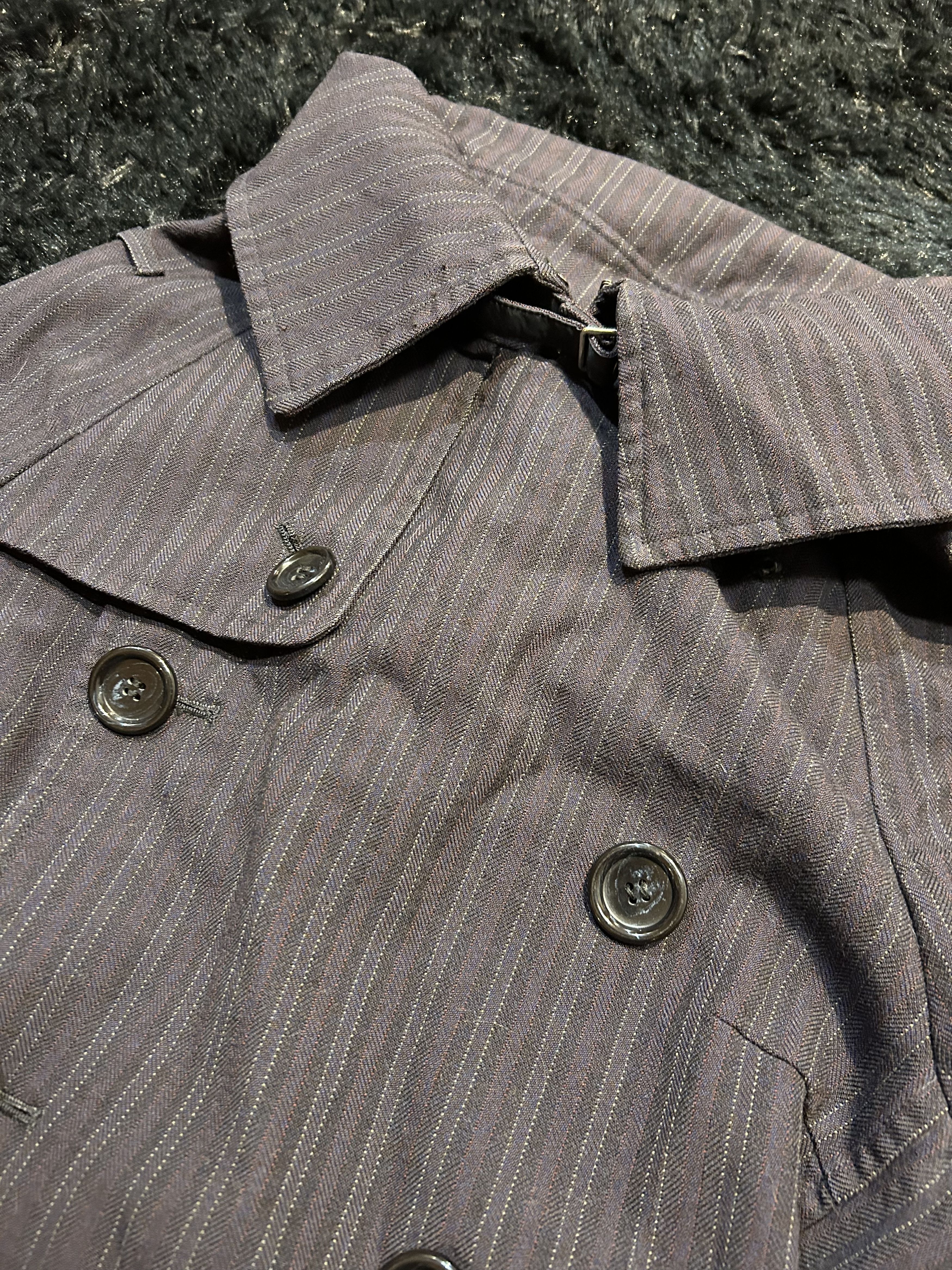 Comme des Garcons × Junya Watanabe Aw/05 Pinstripe Bondage Peacoat Size US S / EU 44-46 / 1 - 6 Thumbnail