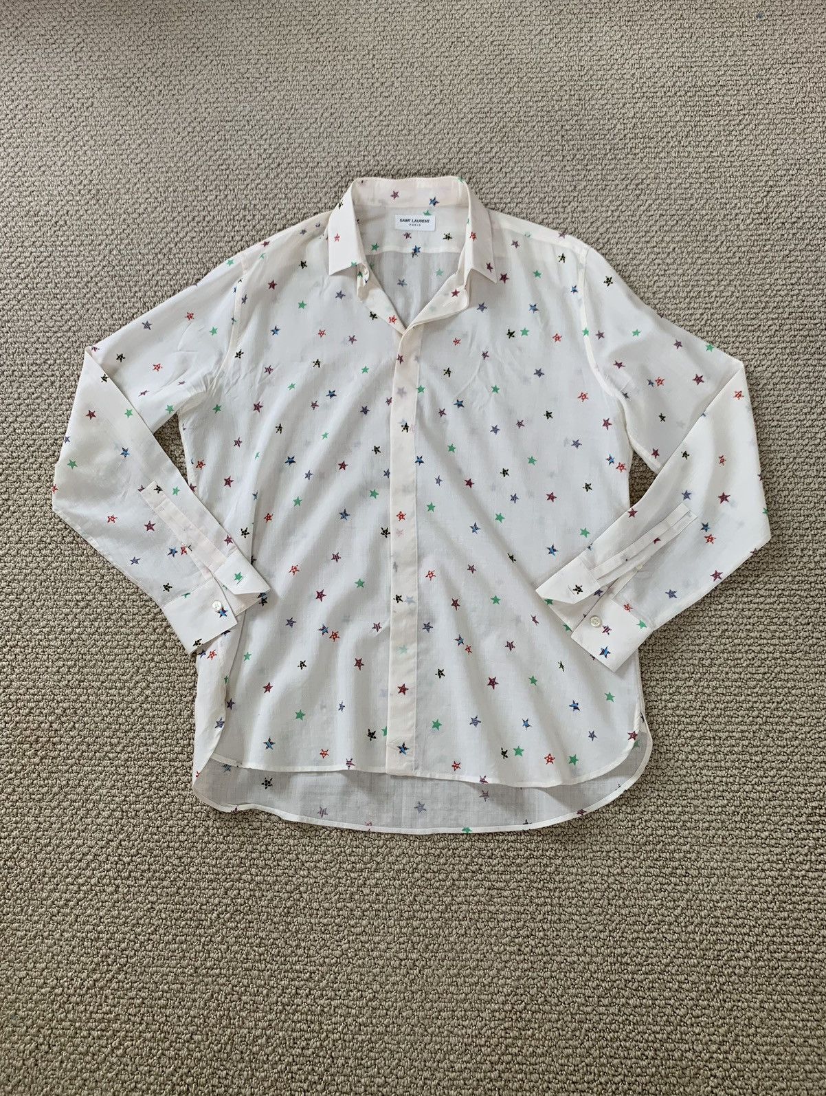 Saint Laurent Paris Saint Laurent star print shirt Size US L / EU 52-54 / 3 - 9 Thumbnail