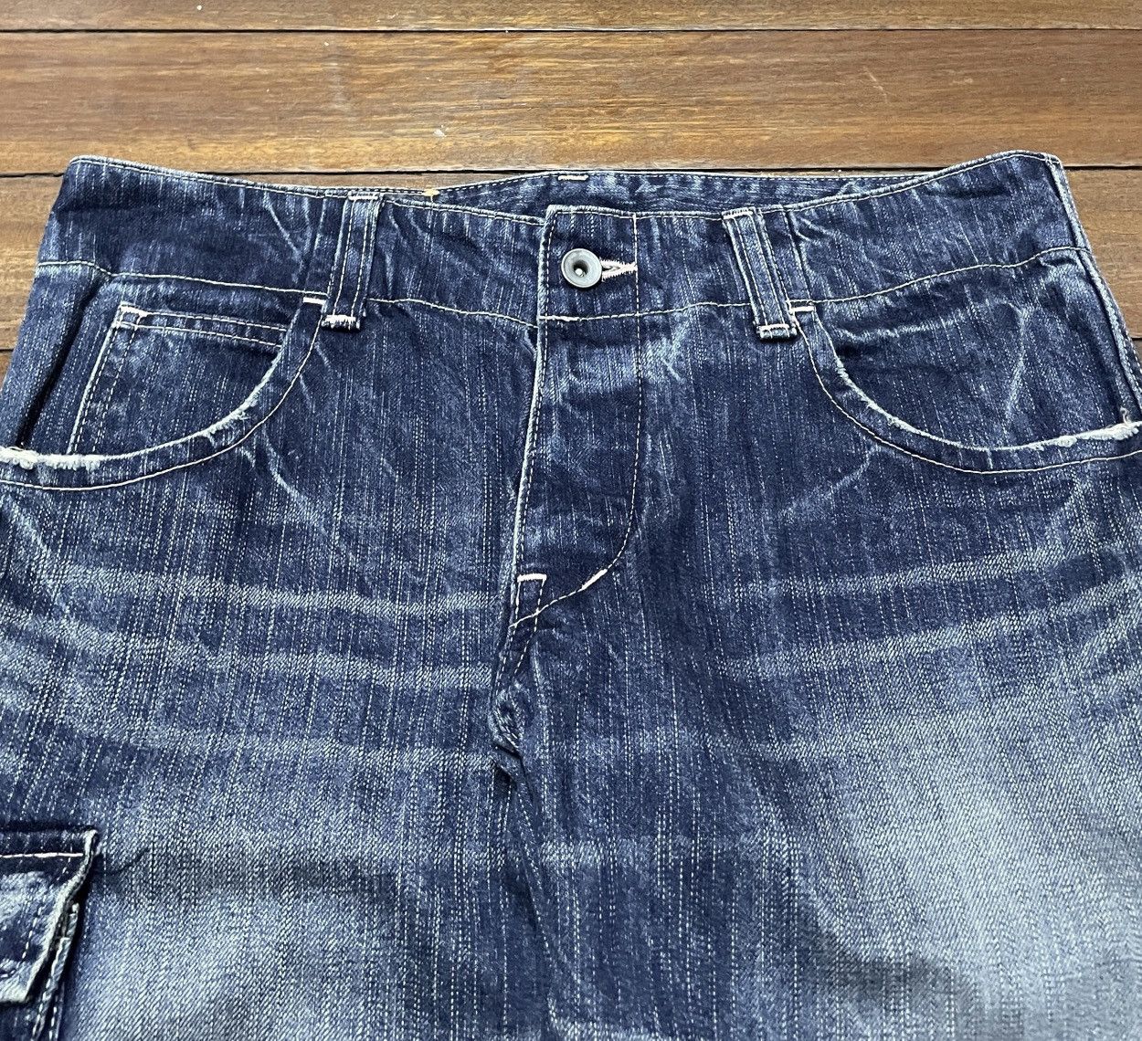 Johnbull Very Rare Vintage Brand Johnbull Tactical Flash Jeans 1990s Size US 33 - 3 Thumbnail