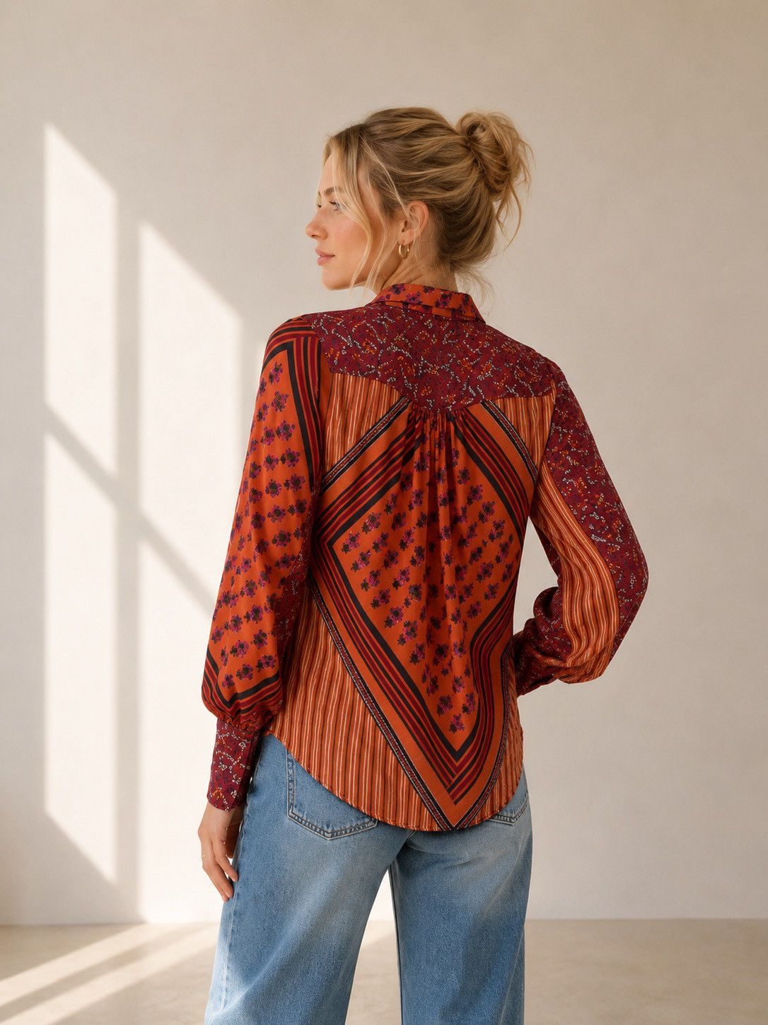 Free People 🎉LAST CHANCE🎉FREE PEOPLE Hazel Button Down Top Size L / US 10 / IT 46 - 2 Thumbnail