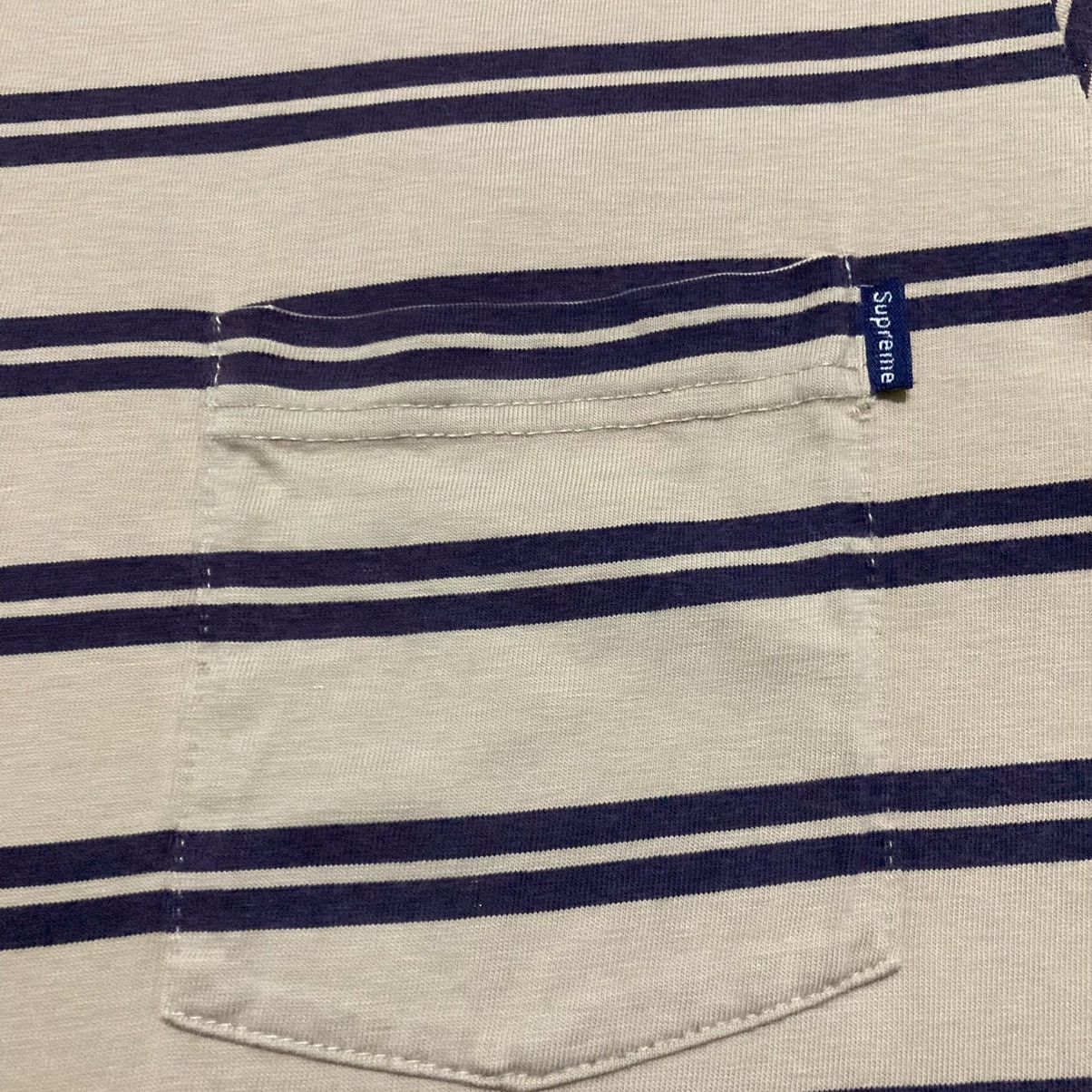 Supreme Distress Supreme Brown Stripes Pocketed Tees Size US M / EU 48-50 / 2 - 4 Thumbnail