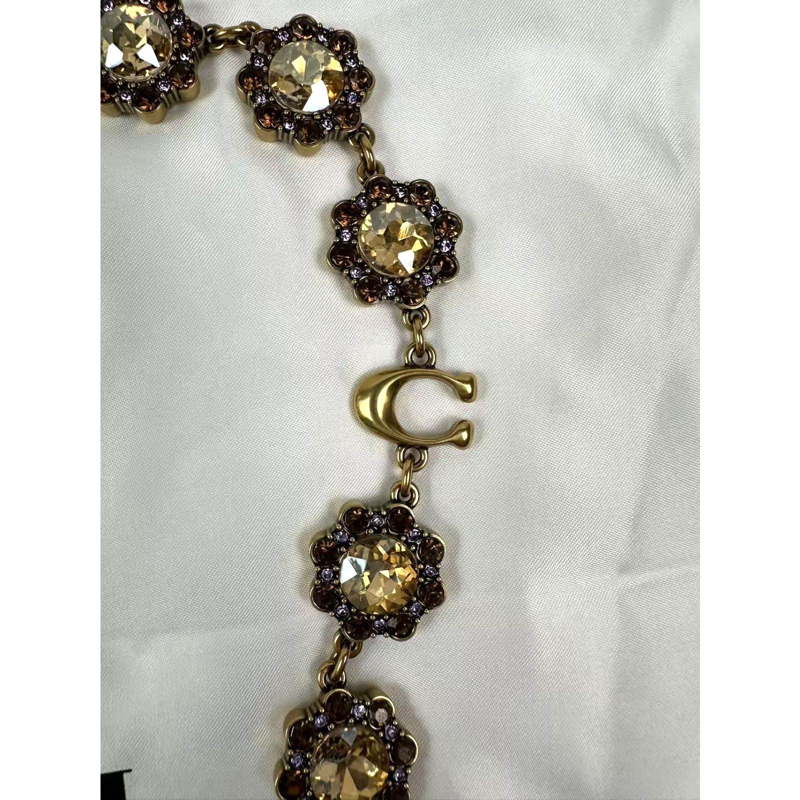 Coach Coach Short Jewelry Chain Strap In Brass/Yellow Multi CAU47 Size ONE SIZE - 4 Thumbnail
