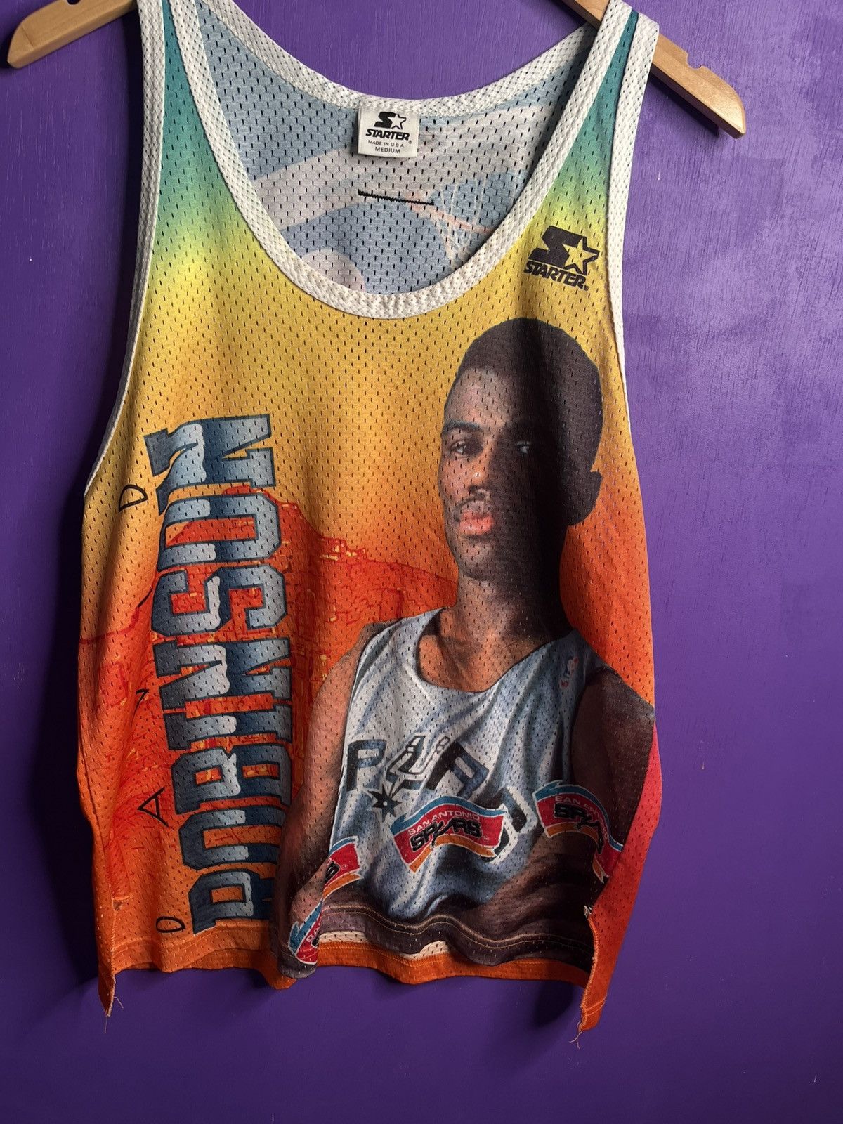NBA × Starter × Vintage Vintage 90s Starter David Robinson spurs jersey tank top Size US M / EU 48-50 / 2 - 3 Thumbnail