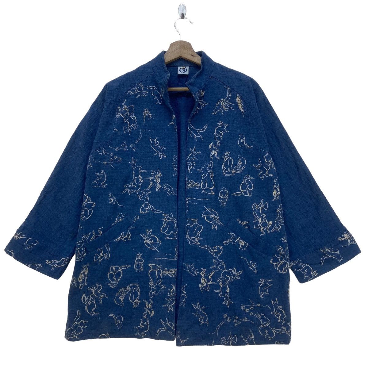 Japanese Brand Japanese Traditional Sashiko Kendo Kurama Print Buttonlesss Size US S / EU 44-46 / 1 - 1 Thumbnail