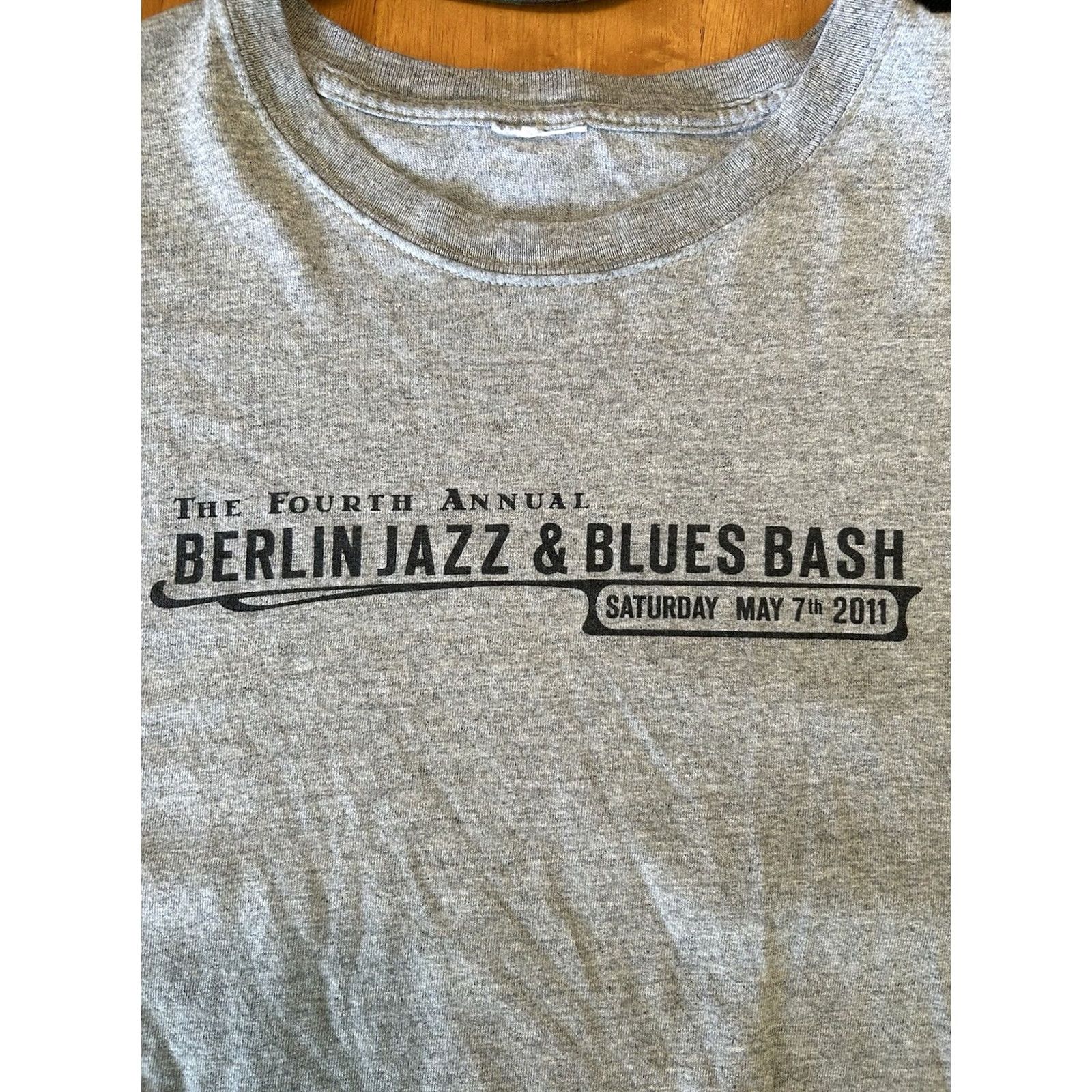 Vintage Berlin Maryland Jazz & Blues Festival T Shirt Mens XL Art Graphic Print Gray 2010s Vintage No N/A Size US XL / EU 56 / 4 - 4 Thumbnail