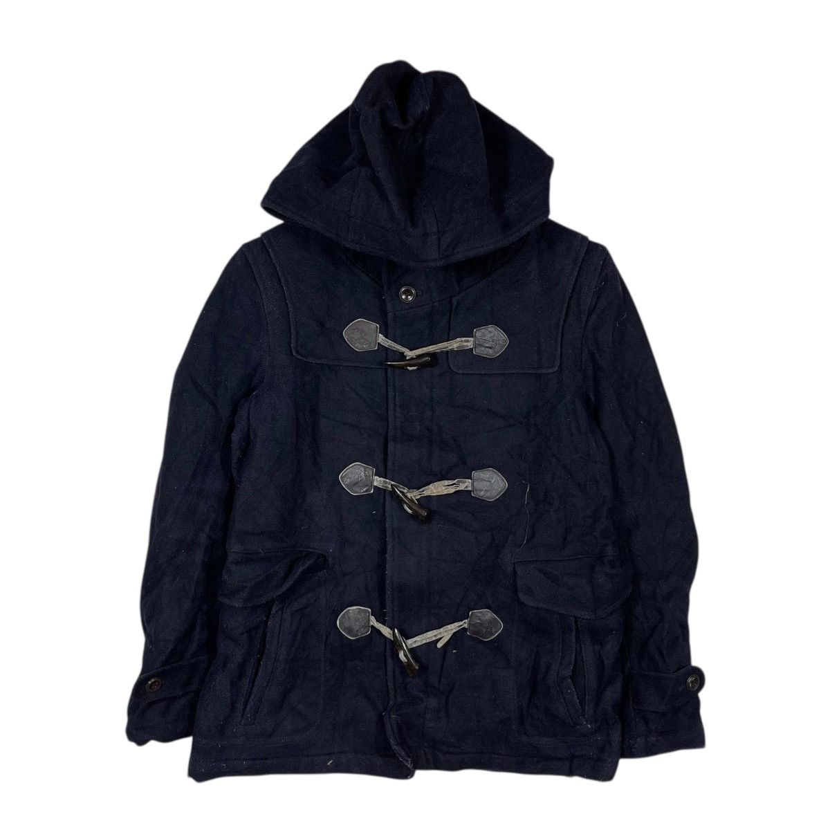 Takeo Kikuchi Vintage TK Takeo Kikuchi Duffle Coat Wool Hooded Toggle Size US M / EU 48-50 / 2 - 1 Thumbnail