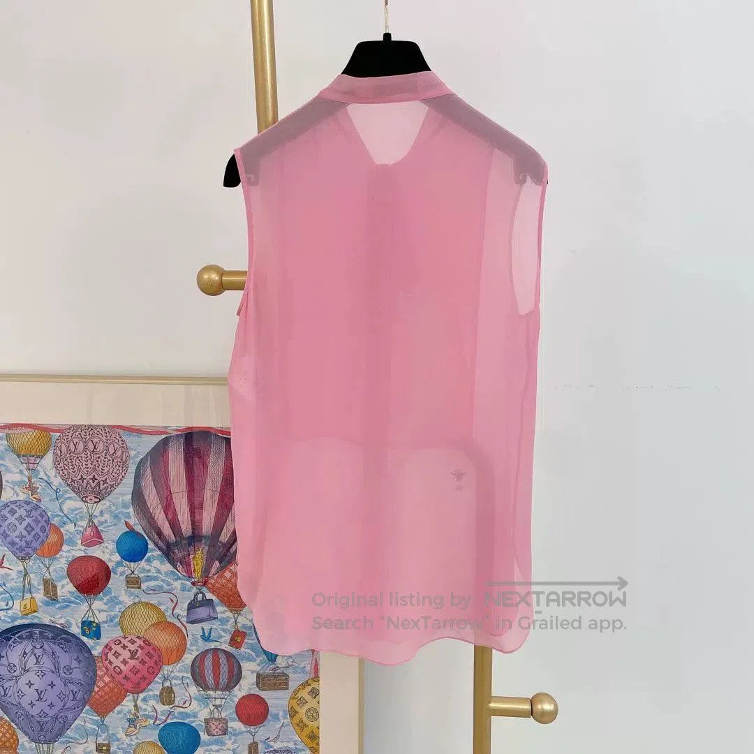 Dior christian dior pink sleeveless top size f36. Size US S / EU 44-46 / 1 - 2 Thumbnail