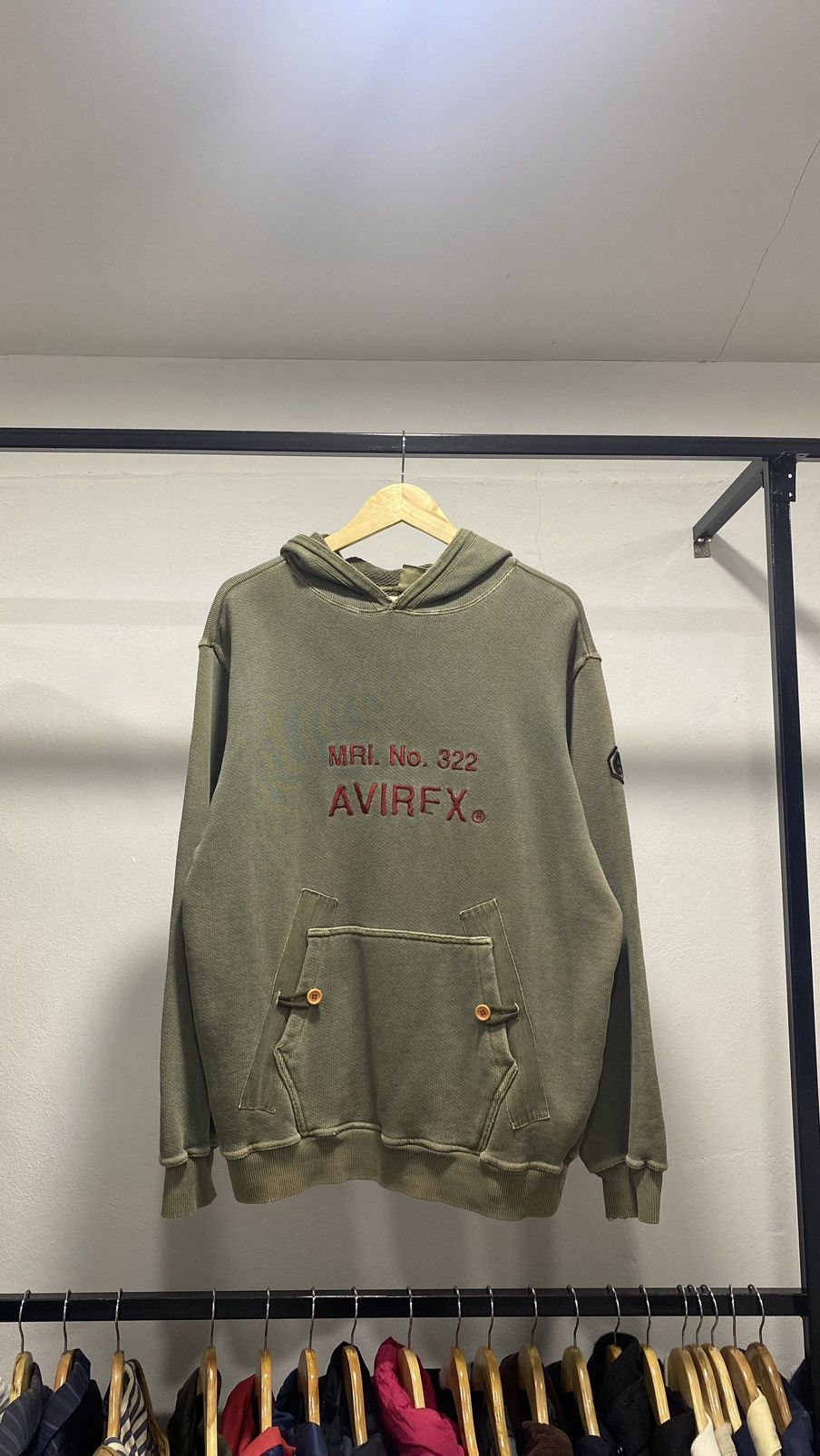 Vintage Avirex Heavy Knit Hoodie Winter 80s