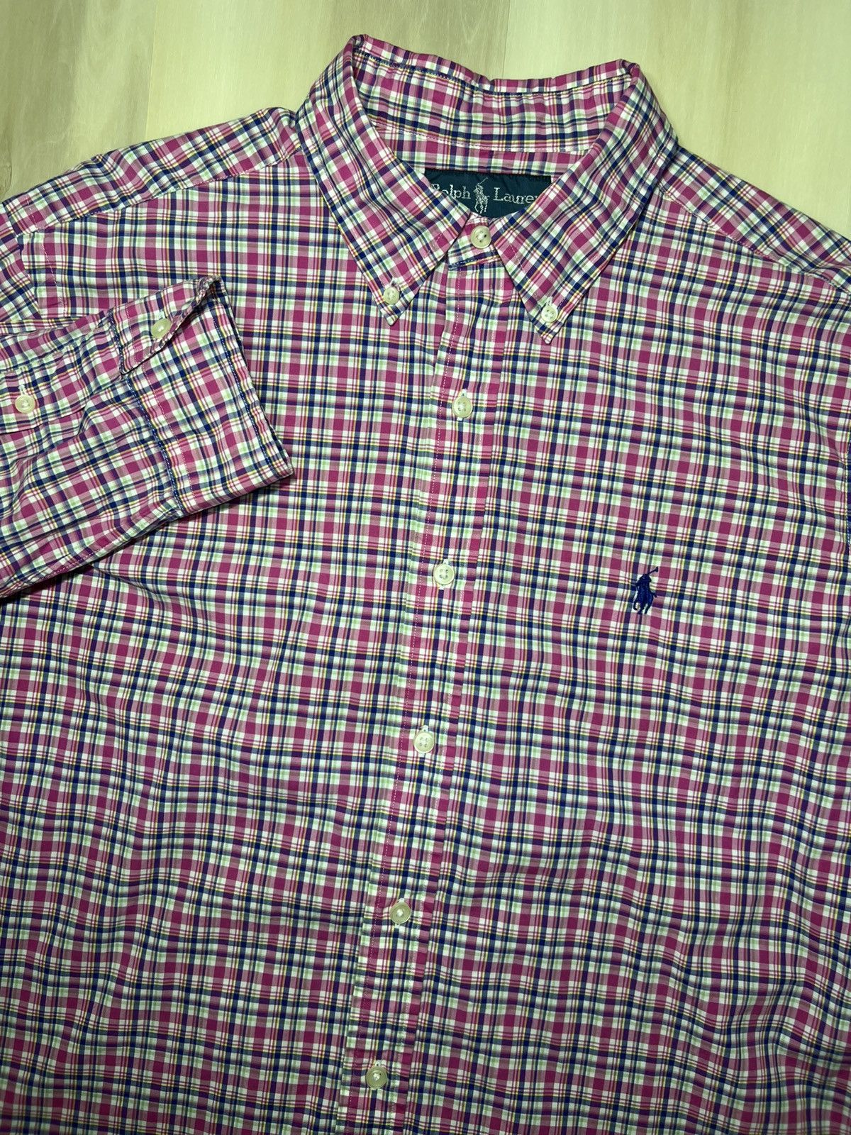 Polo Ralph Lauren Polo Ralph Lauren Sz L Classic Fit Multicolor Pink Plaid Size US L / EU 52-54 / 3 - 1 Thumbnail