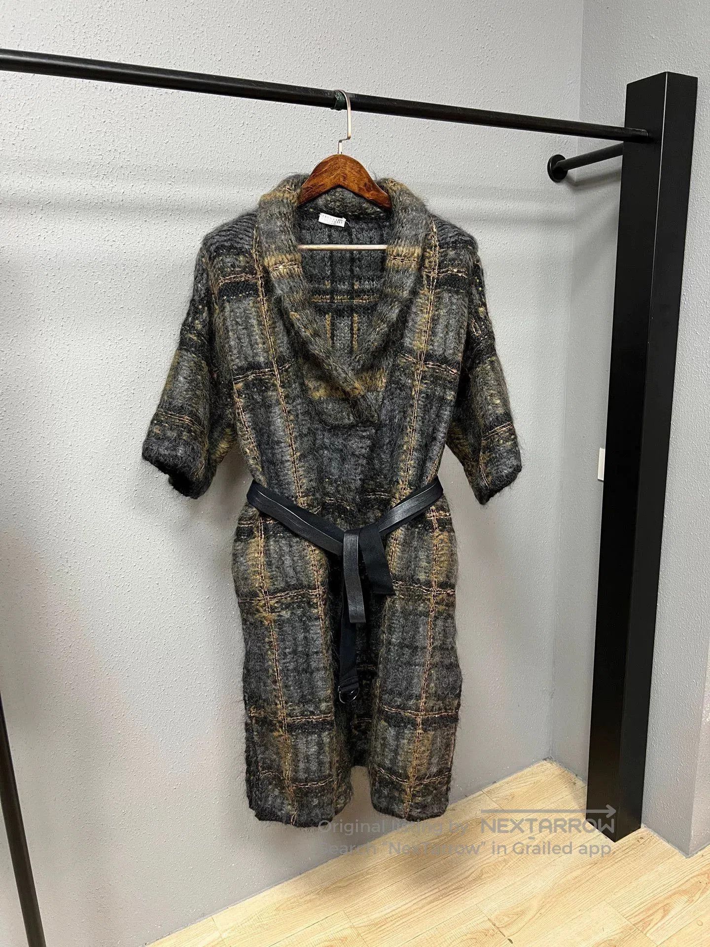 Brunello Cucinelli plaid wool alpaca blend coat. Size US M / EU 48-50 / 2 - 1 Thumbnail