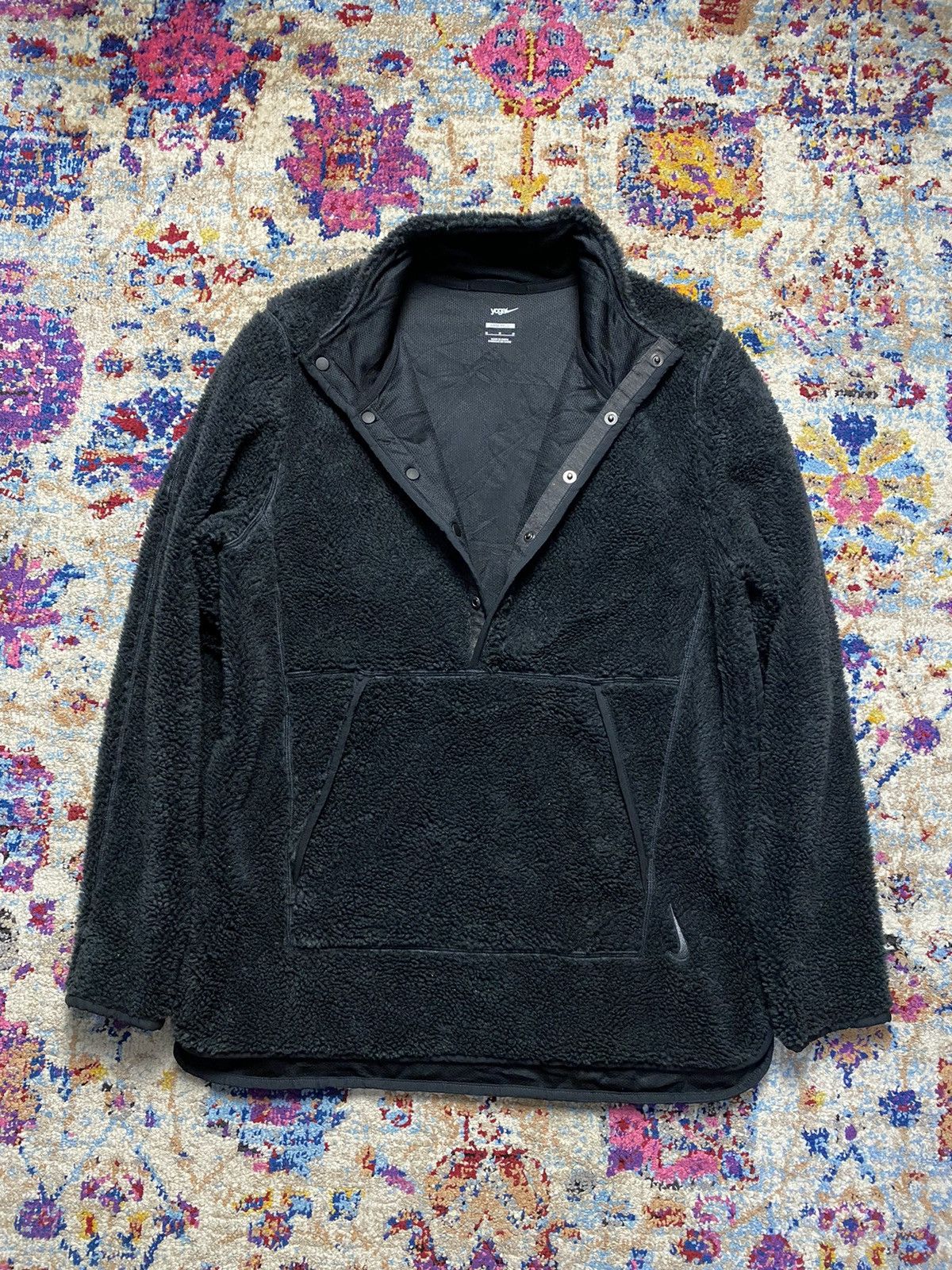 Nike Y2K Nike Yoga Men's 1/2 Snap Pull over Faux Fur Sweats Size US M / EU 48-50 / 2 - 3 Thumbnail