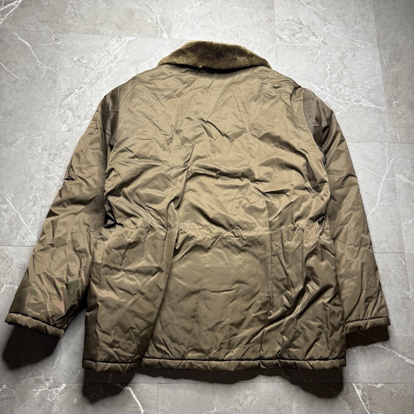 Sears Vtg Sears Work Bomber Flight Jacket Brown Faux Fur Collar Size US L / EU 52-54 / 3 - 4 Thumbnail