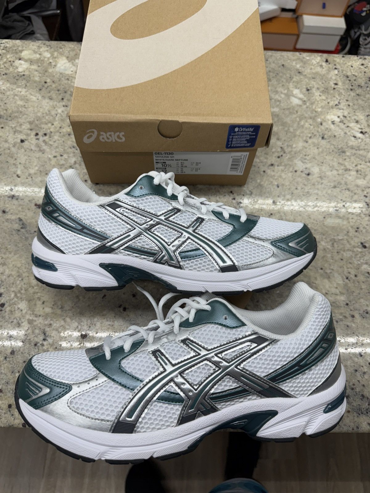 Asics Asic 1130 White/Dark Neptune Sneakers Size US 10.5 / EU 43-44 - 1 Thumbnail