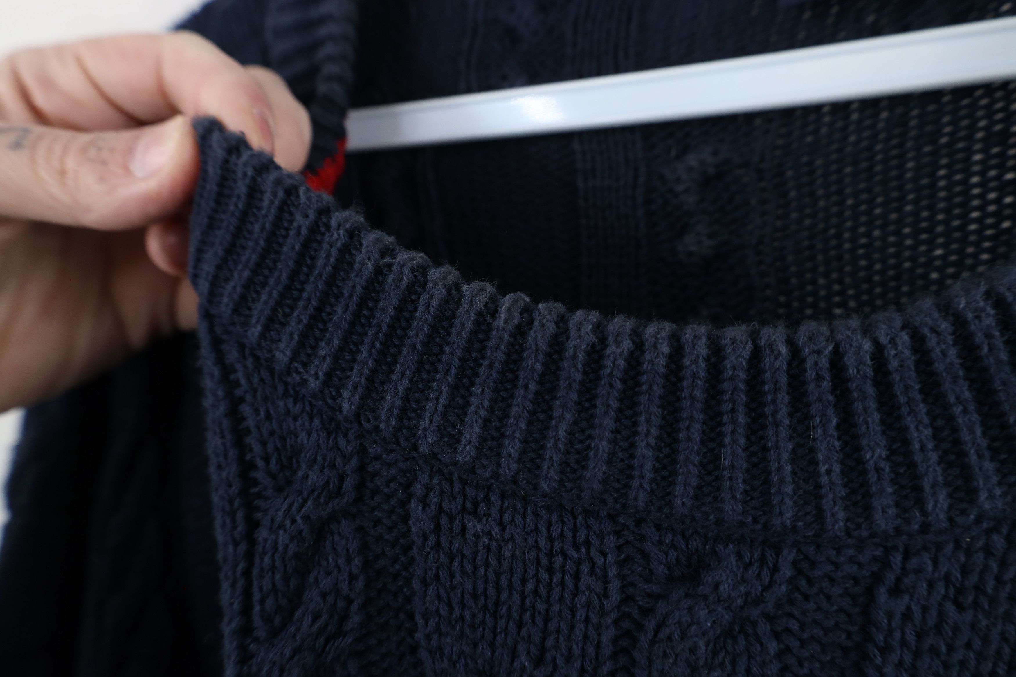 Ralph Lauren × Vintage Vintage 90s Chaps Ralph Lauren Cable Knit Crest Sweater Size US XL / EU 56 / 4 - 11 Thumbnail
