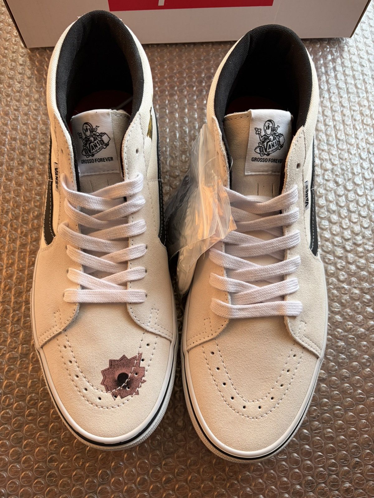 Supreme × Vans US 12 Nate Lowman × Supreme × Vans Skate Grosso Mid Natural Size US 12 / EU 45 - 4 Thumbnail