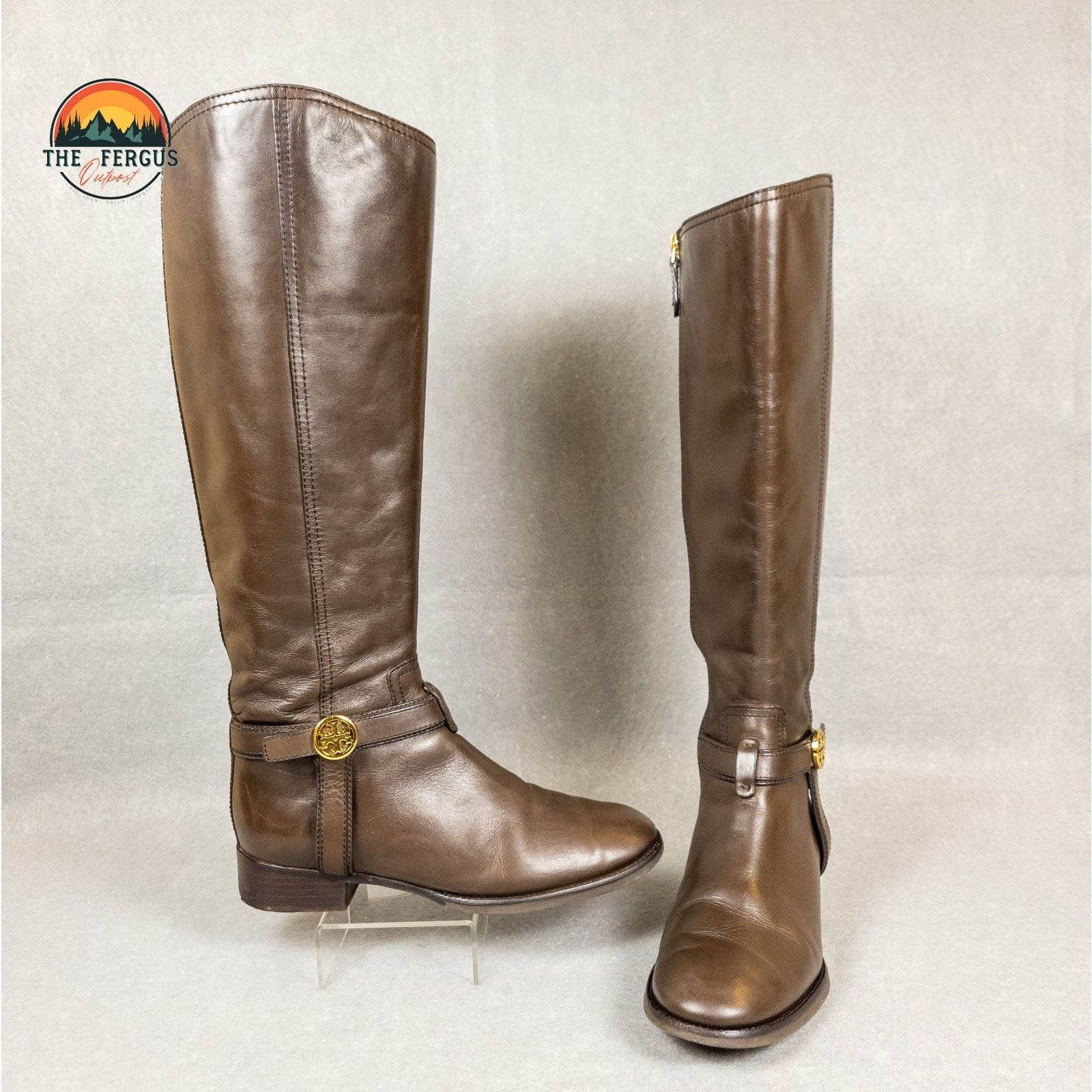 Tory Burch Tory Burch Bristol Brown Leather Knee High Riding Boot Sz 7 Size US 7 / IT 37 - 1 Thumbnail