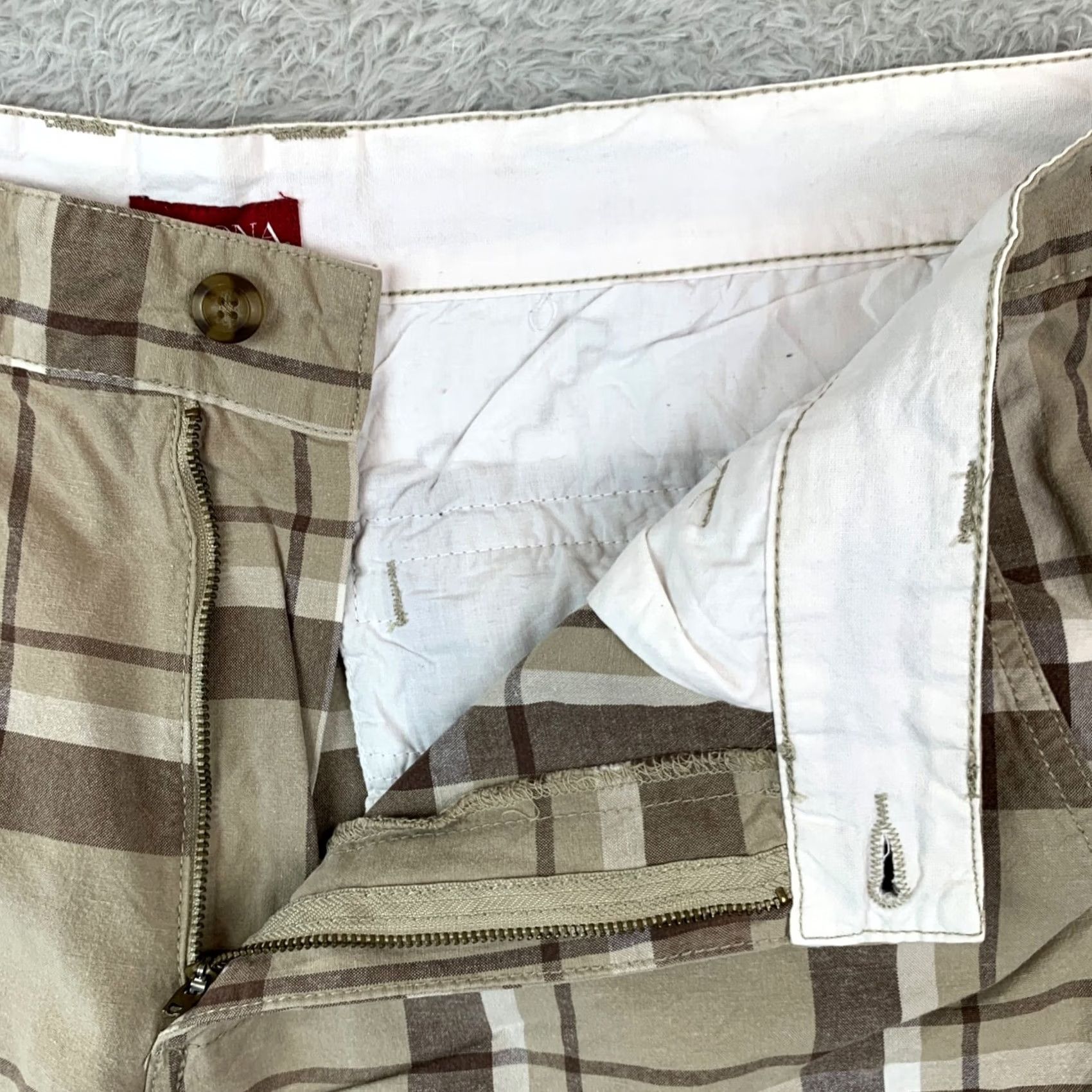 Vintage Urban Pipeline Cargo Shorts Mens Size 36 Check Cotton Workwear Pockets, Men's — image 4 of 6