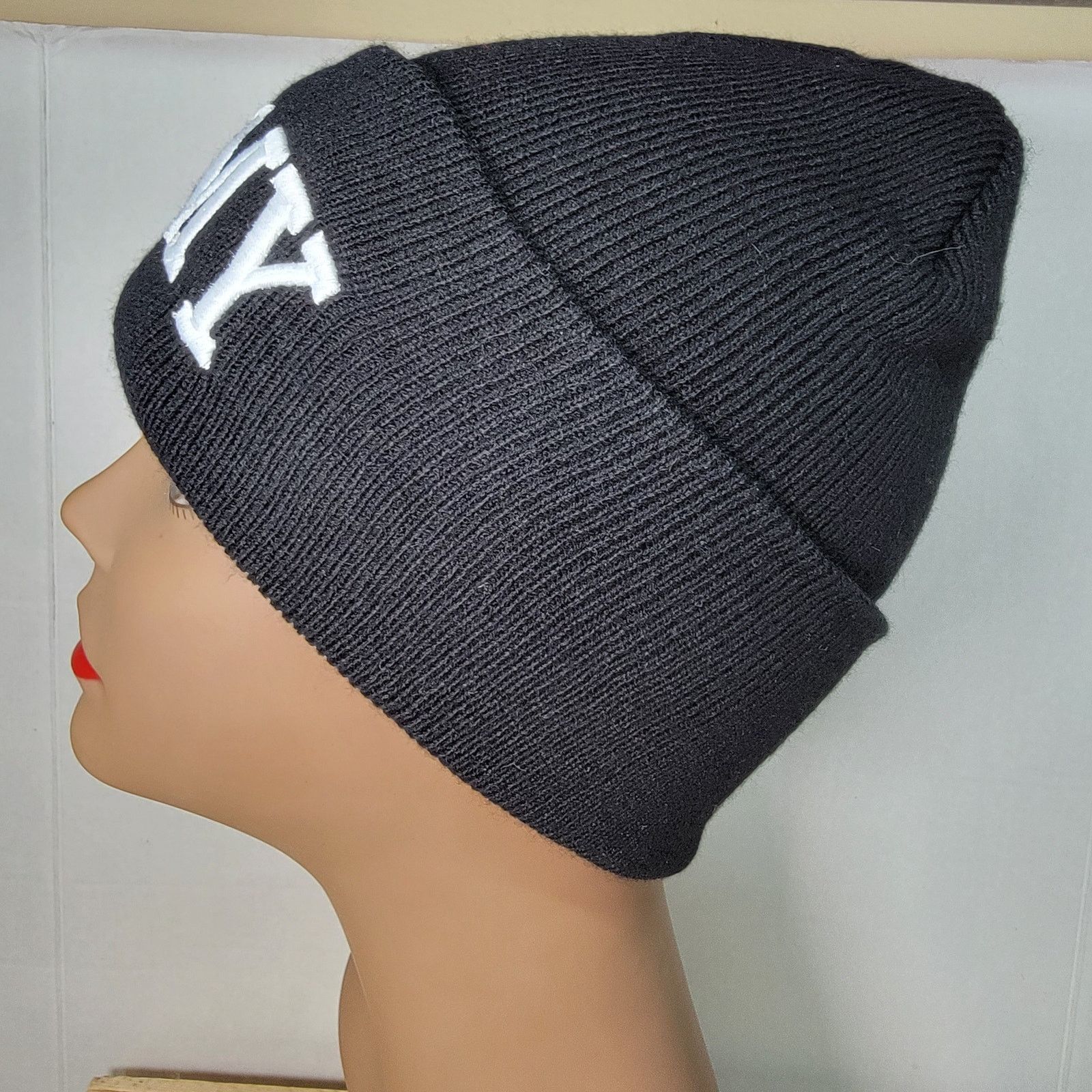 Other Black Knit Embroidered "Army" Beanie - OS Size ONE SIZE - 2 Thumbnail